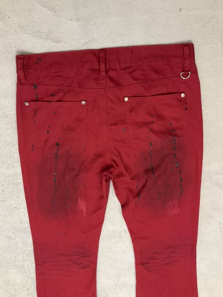 If Six Was Nine × Japanese Brand × Tornado Mart 🔥Flared🔥 90s Paint Splattered Distressed Jeans Size US 34 / EU 50 - 7 Thumbnail