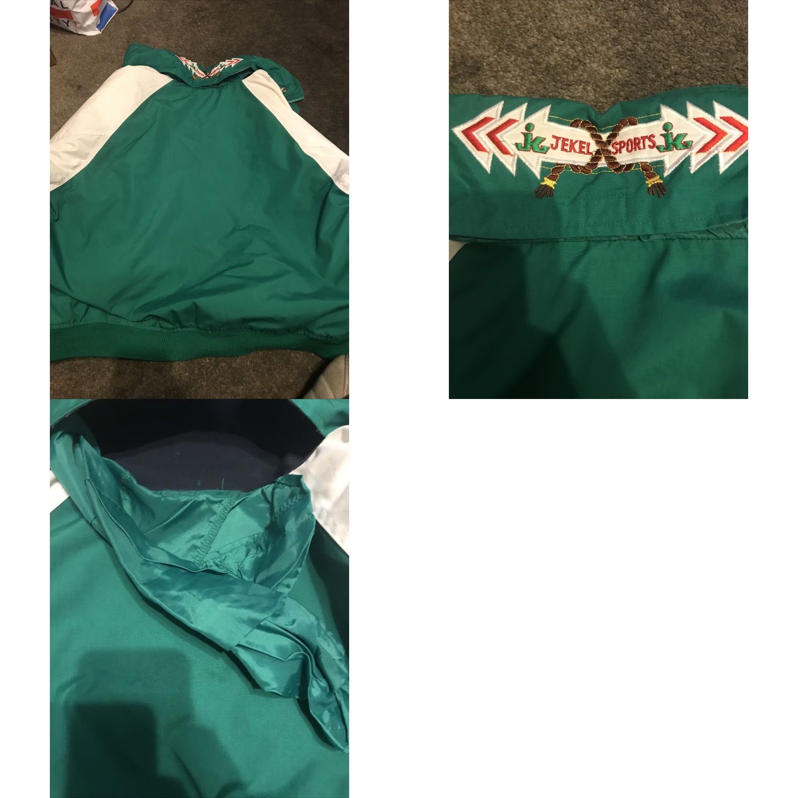 Vintage VINTAGE Jekel Jacket Mens M Windbreaker Short Zip Green Embroidered Logo Nautical 90s 80s Travel Casual Workwear Size US M / EU 48-50 / 2 - 8 Thumbnail