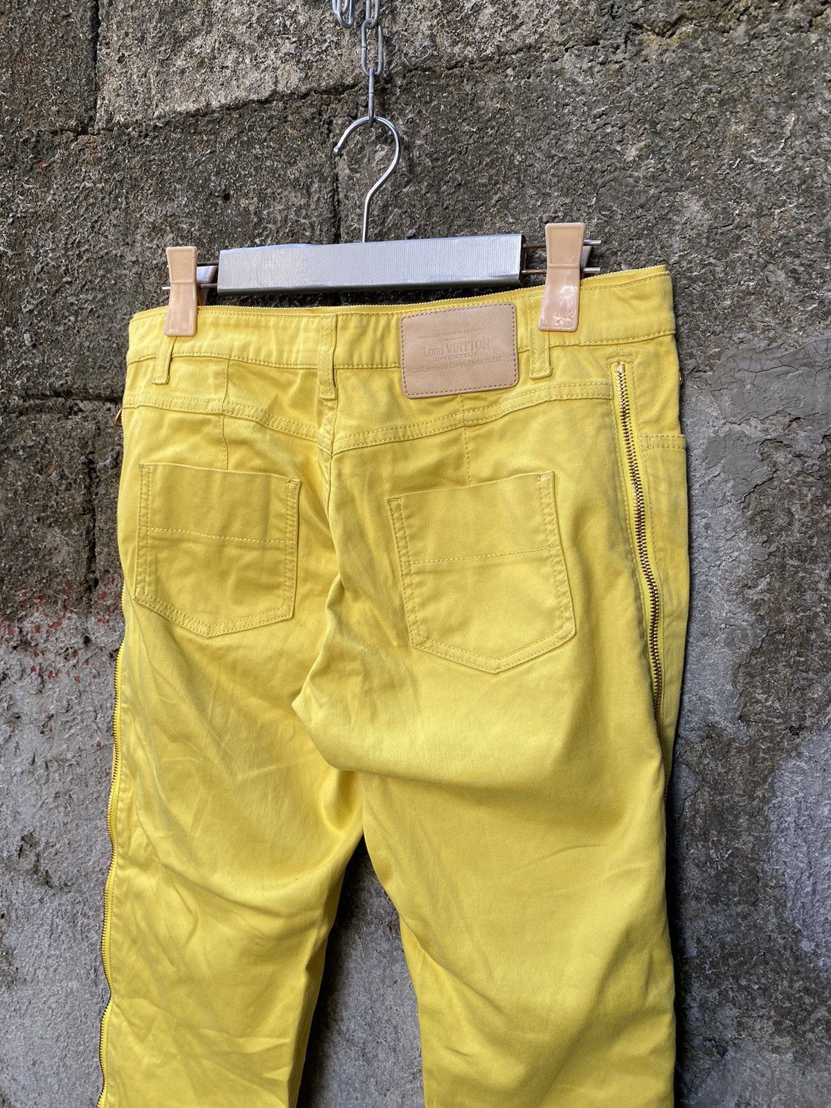 Louis Vuitton Yellow Side Zip Detail Jeans Size 27" / US 4 / IT 40 - 7 Thumbnail