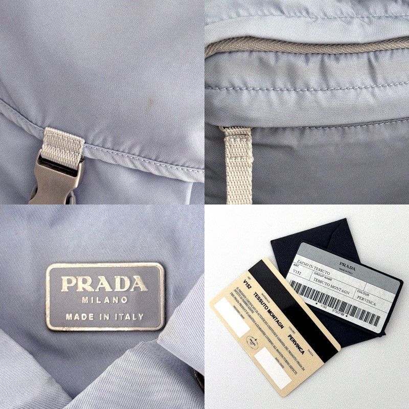 Prada Prada Vintage Pocono Nylon Pervinca Blue Backpack Tessuto Size ONE SIZE - 11 Thumbnail
