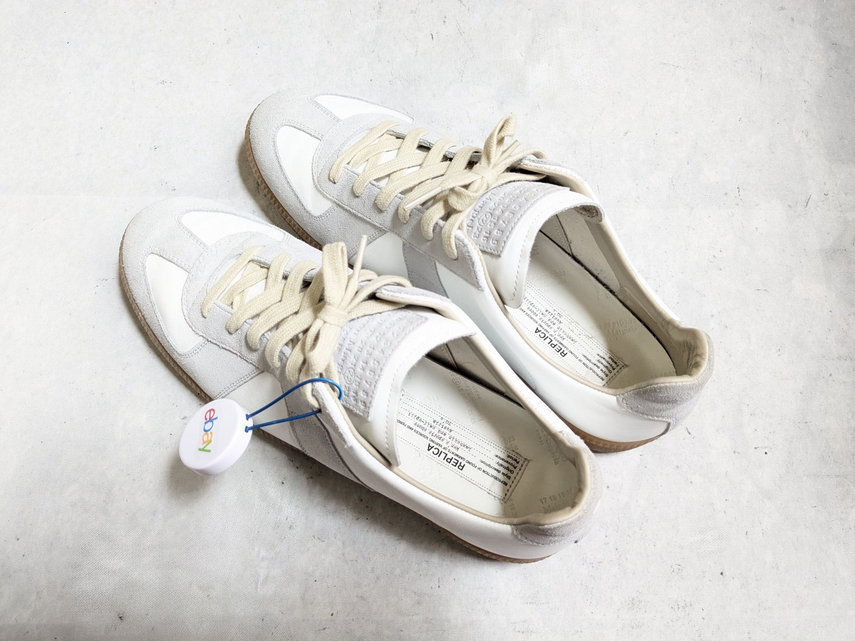 Maison Margiela Maison Margiela GAT Replica White Gray 11 44 Low Top Size US 11 / EU 44 - 17 Thumbnail
