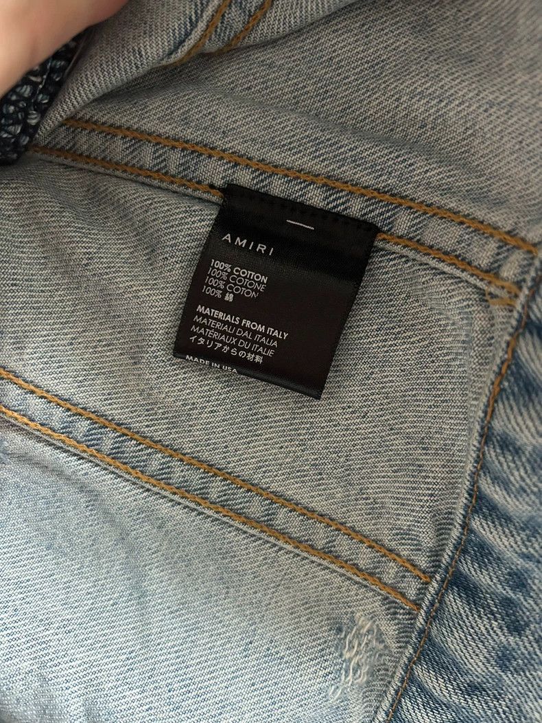 Amiri coconut tree destroys denim jacket-2506
