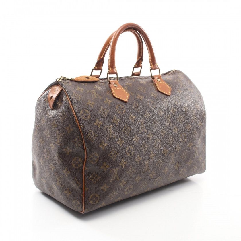 Louis Vuitton Speedy 35 Monogram Handbag Brown