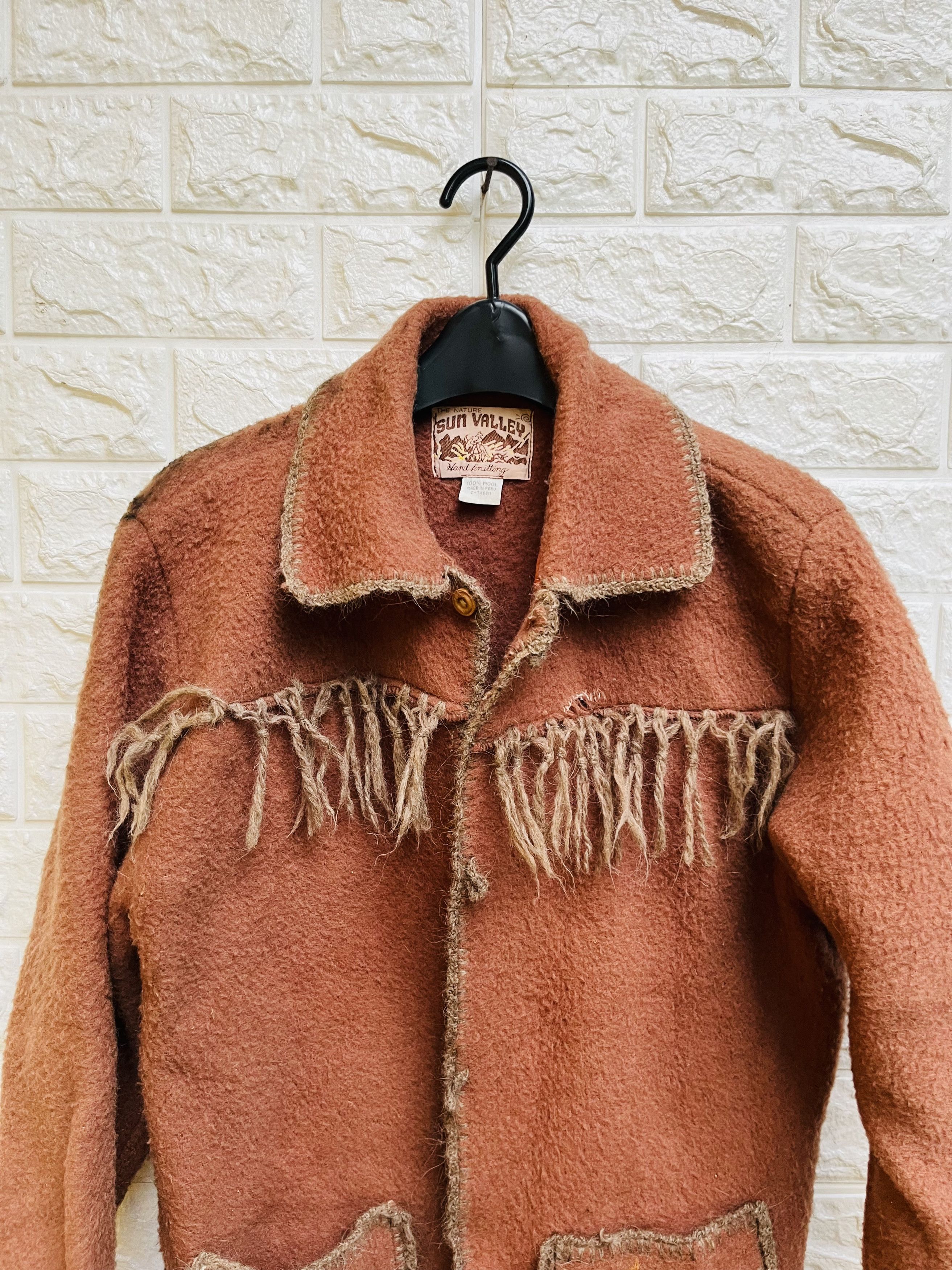Japanese Brand × Vintage Vintage Sun Valley Hand Britting Wool Design Fashion Style Size M / US 6-8 / IT 42-44 - 3 Thumbnail