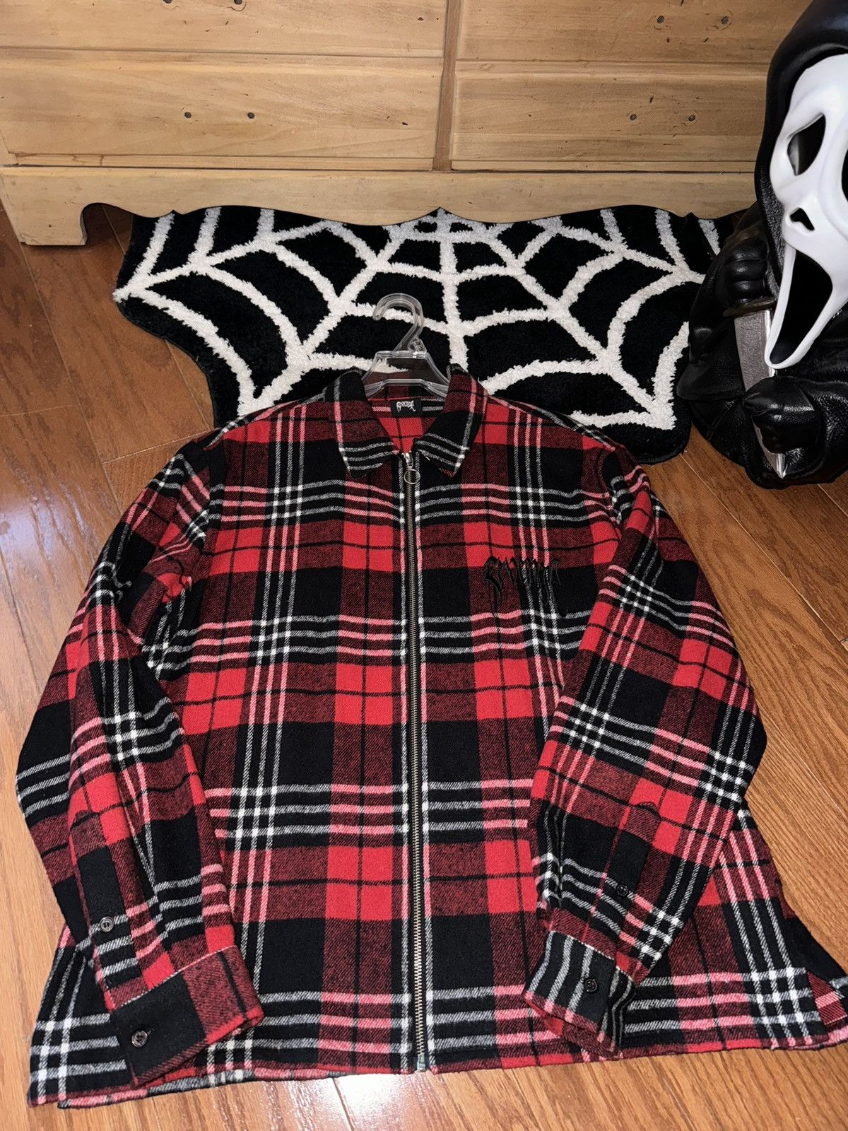 Revenge Red Embroidered Revenge Flannel Size US M / EU 48-50 / 2 - 1 Thumbnail