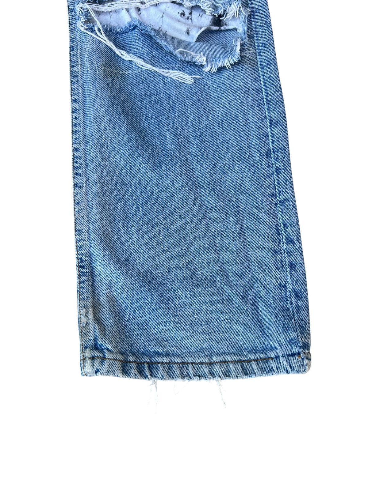 Vinti Andrews Vinti Andrews X Levi’s 501 Trashed Distressed Denim Jeans Size US 30 / EU 46 - 10 Thumbnail