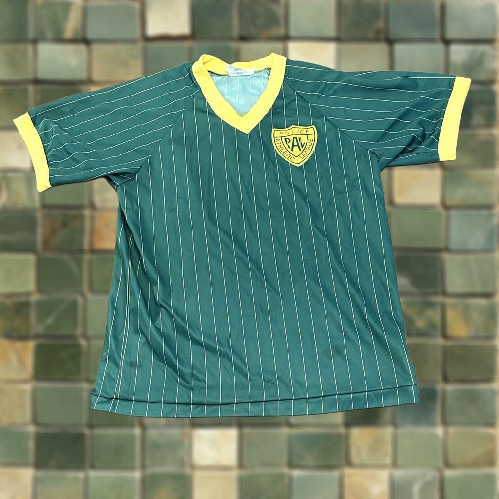 Vintage VINTAGE Police Athletic League Soccer Jersey Medium 90s Green Made In USA Mens Size US M / EU 48-50 / 2 - 1 Thumbnail