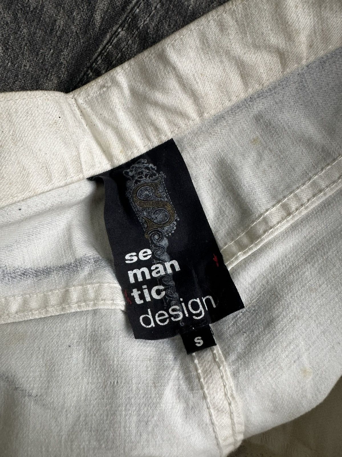 semanticdesign Vintage Japan Made Semantics Design Distressed Waxed Denim Size US 30 / EU 46 - 21 Thumbnail