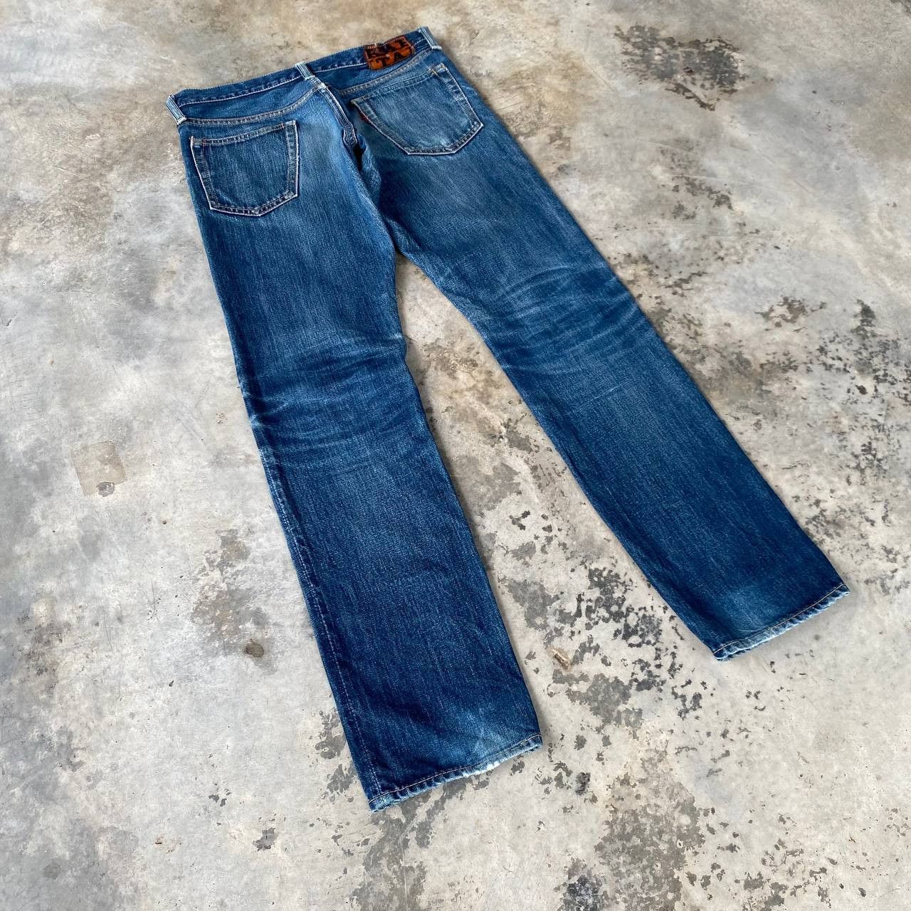Kapital VINTAGE KAPITAL BY KIRO HIRATA FADED BLUE LOWRISE SLIMFIT Size US 27 - 7 Thumbnail