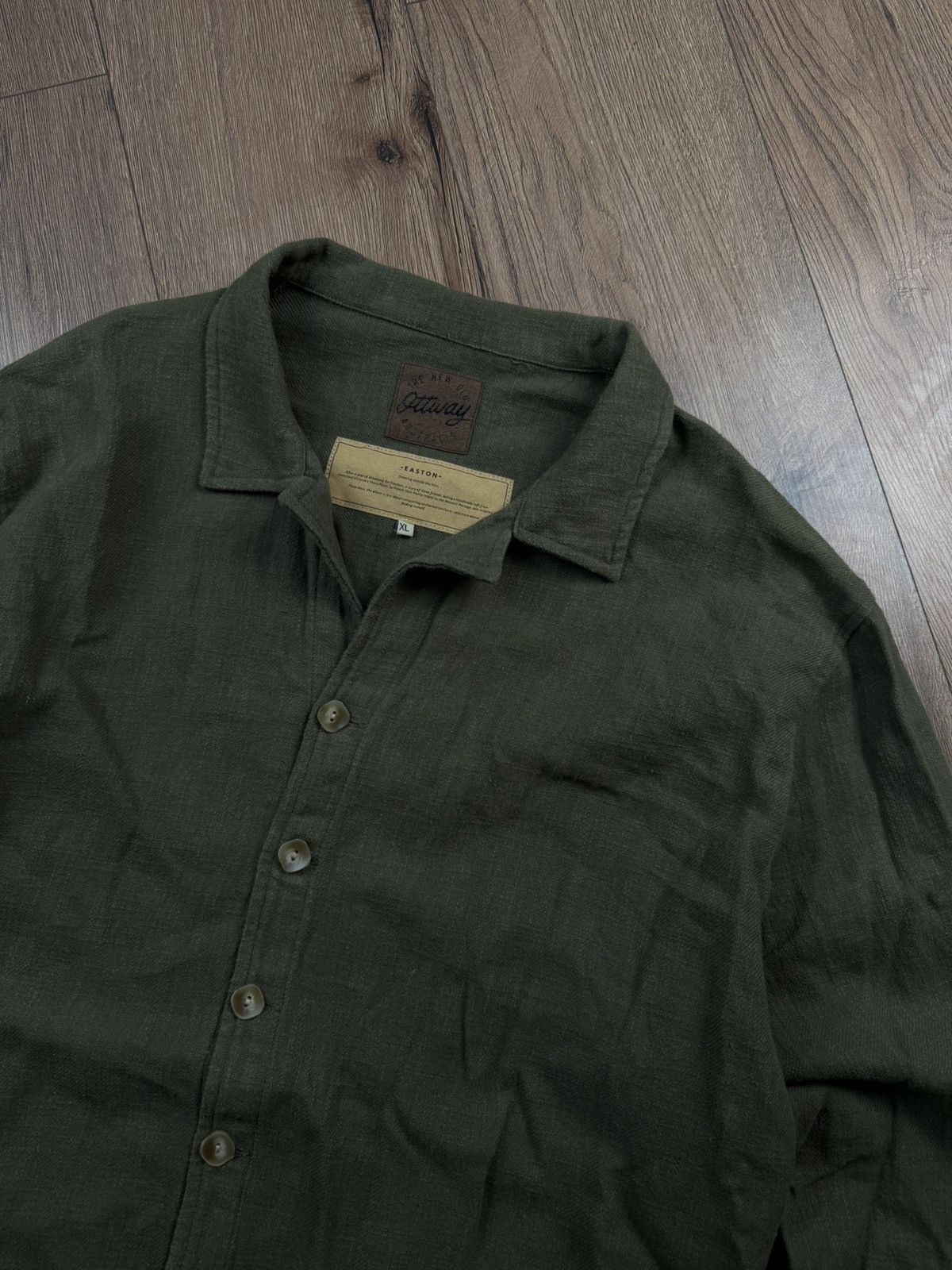Other Ottway Olive 100% Linen Chore Jacket XL Australia Size US XL / EU 56 / 4 - 3 Thumbnail
