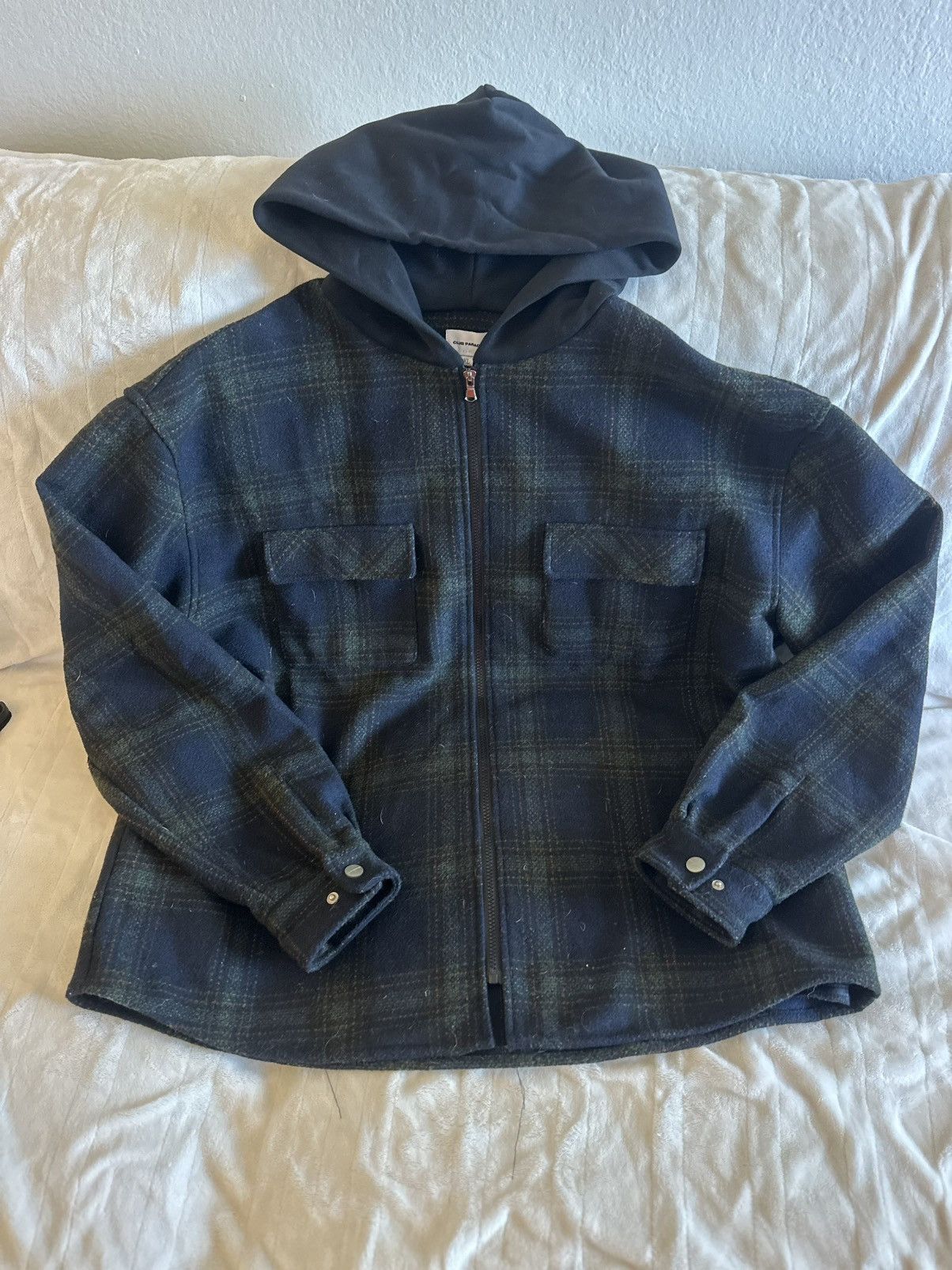 Other Club Paradise Streetwear Flannel Blue Grey Black Jacket Size US XL / EU 56 / 4 - 2 Thumbnail
