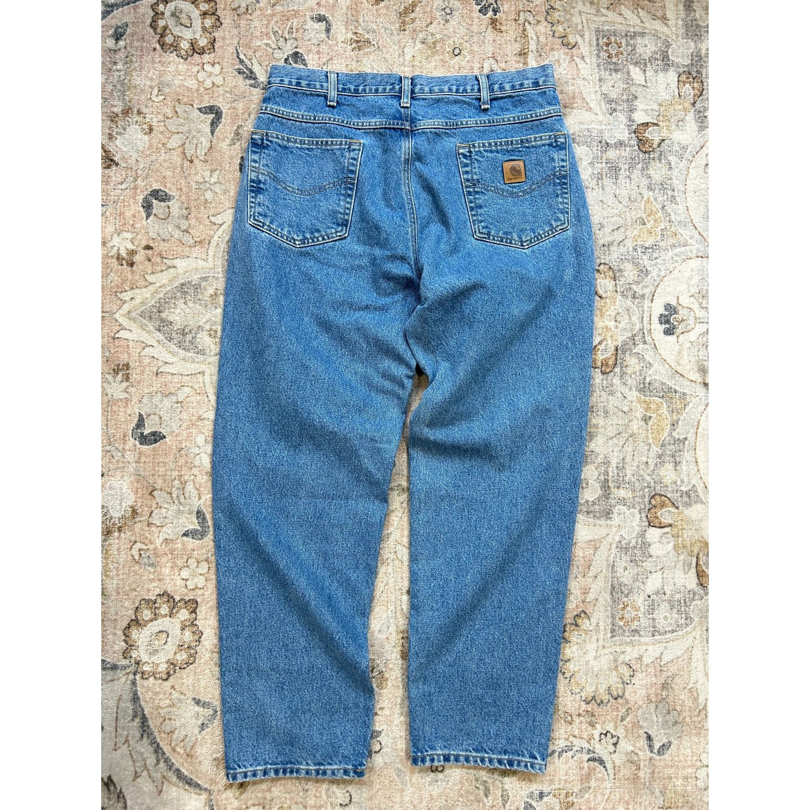 Carhartt Carhartt Denim Work Wear Relaxed Fit Stone Wash Pants Sz 35W Size US 35 - 2 Thumbnail
