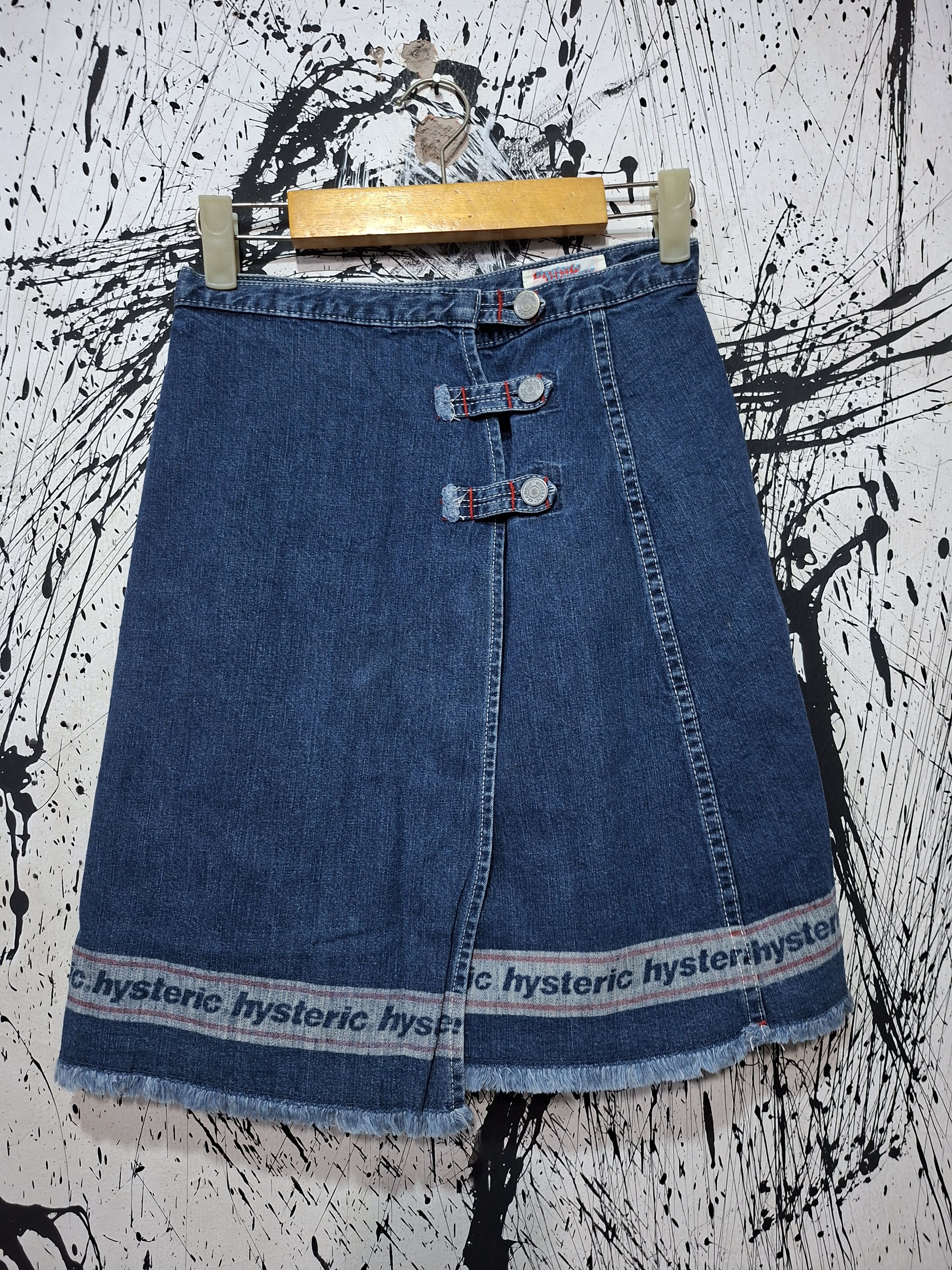 Hysteric Glamour 90'S HYSTERIC GLAMOUR DENIM MIDI SKIRT Size 28" / US 6 / IT 42 - 1 Thumbnail