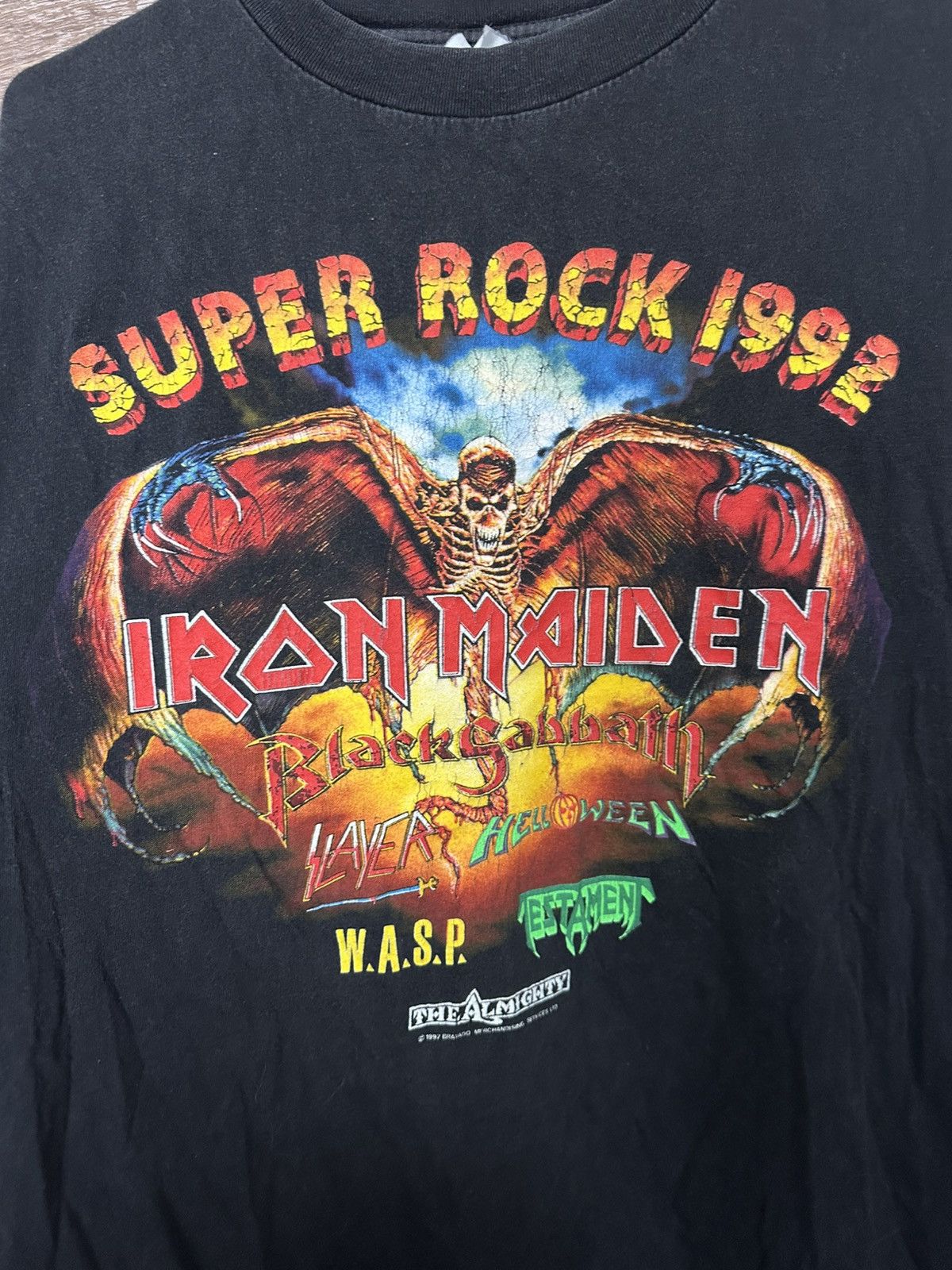 Band Tees 1992 Super Rock Mannheim Vintage Band T-Shirt Tee Slayer Size US L / EU 52-54 / 3 - 4 Thumbnail