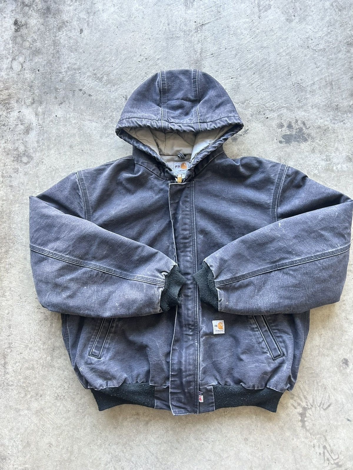 Carhartt × Vintage Black/grey faded Carhartt Detroit style jacket Size US L / EU 52-54 / 3 - 1 Thumbnail