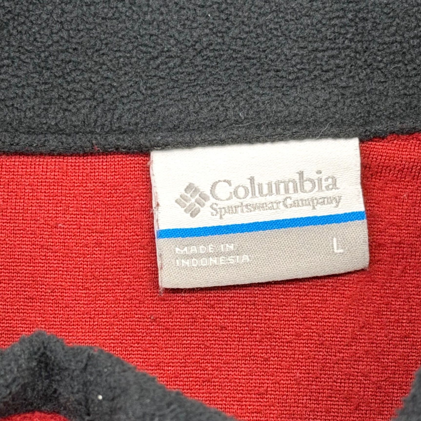 Vintage Columbia Mens Large Red/Blk Fleece Quarter Zip Pullover 1352471 Sweater Mock Neck Long Zip Cuff Logo Size US L / EU 52-54 / 3 - 3 Thumbnail