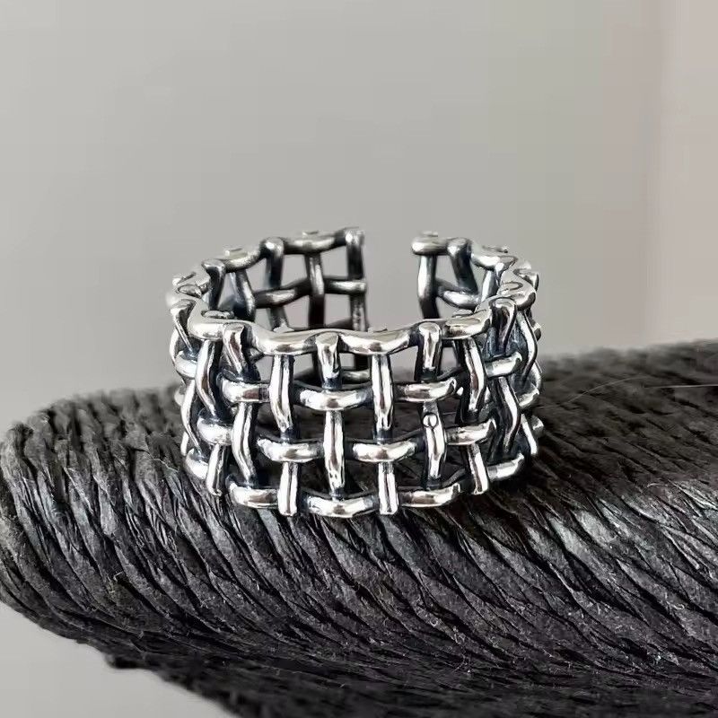 Jewelry Gothic Silver Irregular Streetwear Ring Size ONE SIZE - 1 Thumbnail