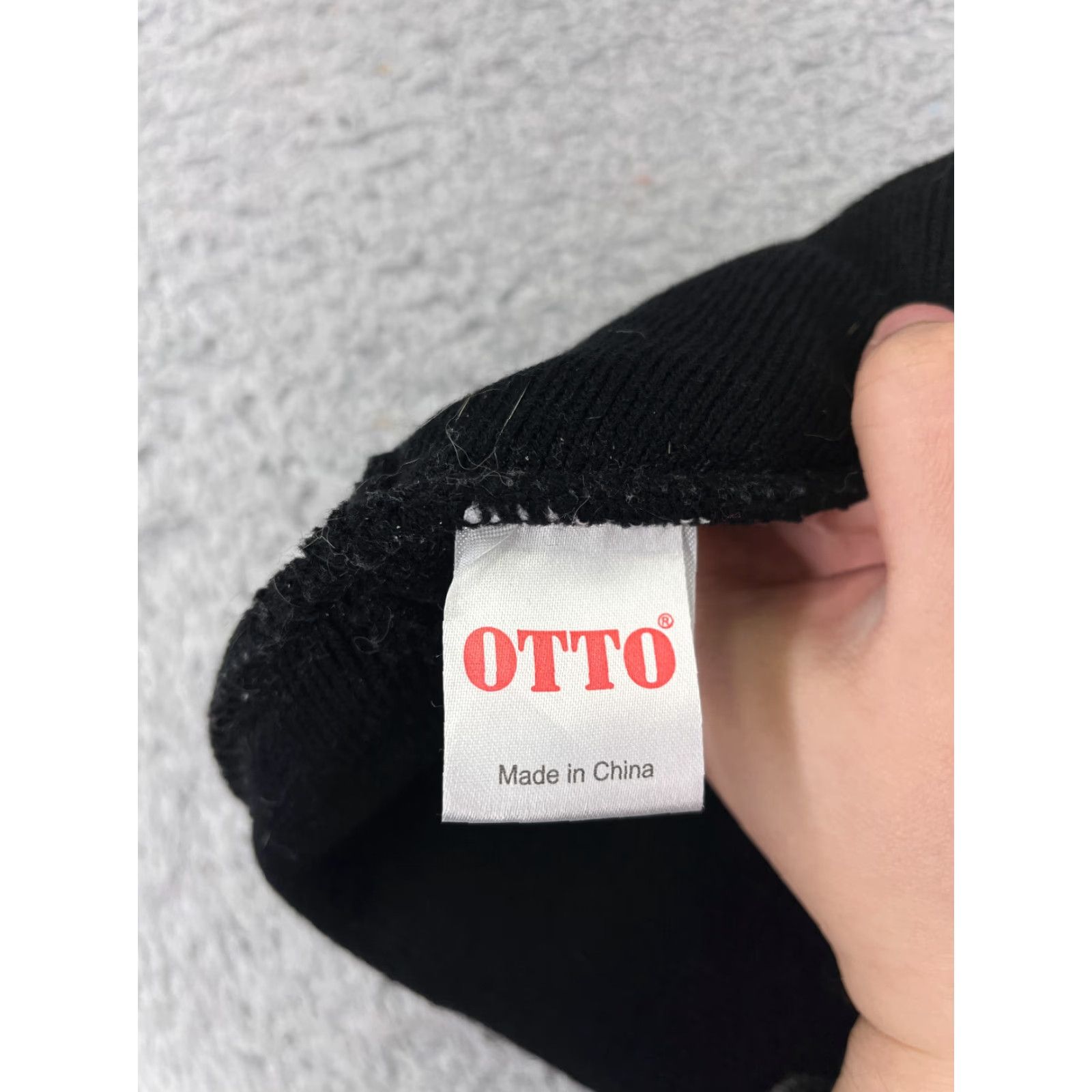 Vintage Otto Beanie Adult One Size Black Knit Embroidered Acrylic Toque Vernal Utah Size ONE SIZE - 7 Thumbnail