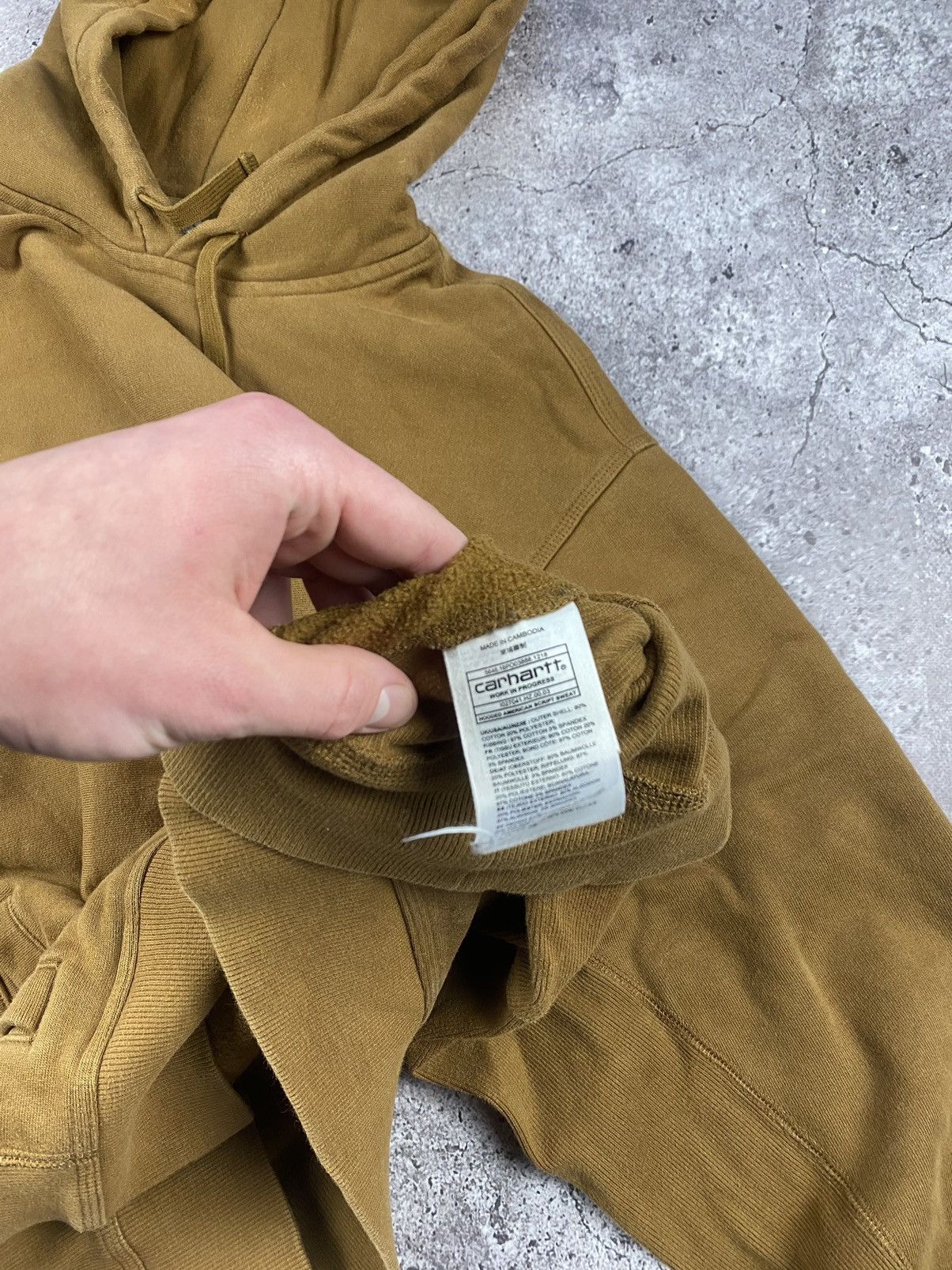 Carhartt × Vintage Vintage Carhartt baggy Y2K Brown/caramel embroider hoodie Size US XL / EU 56 / 4 - 5 Thumbnail