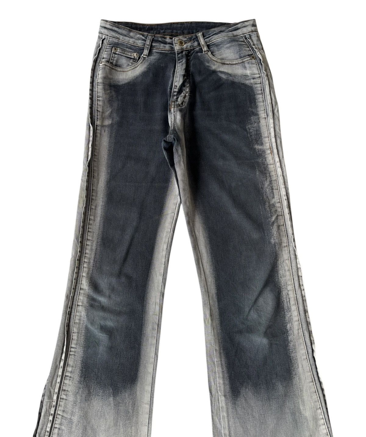 Tornado Mart 💥FLARE💥T&T FLARED JEANS BOOTCUT TWO TONE DENIM Size US 28 / EU 44 - 4 Thumbnail