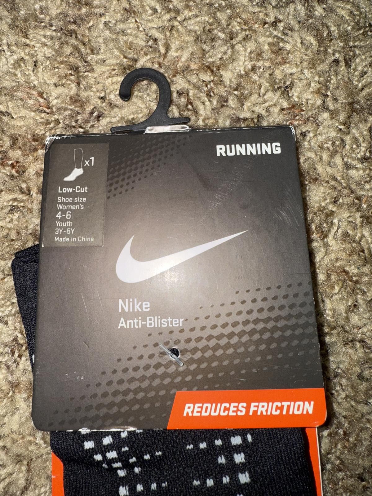 Nike Nike Anti Blister No Show Running Socks Black Grey Size ONE SIZE - 3 Thumbnail