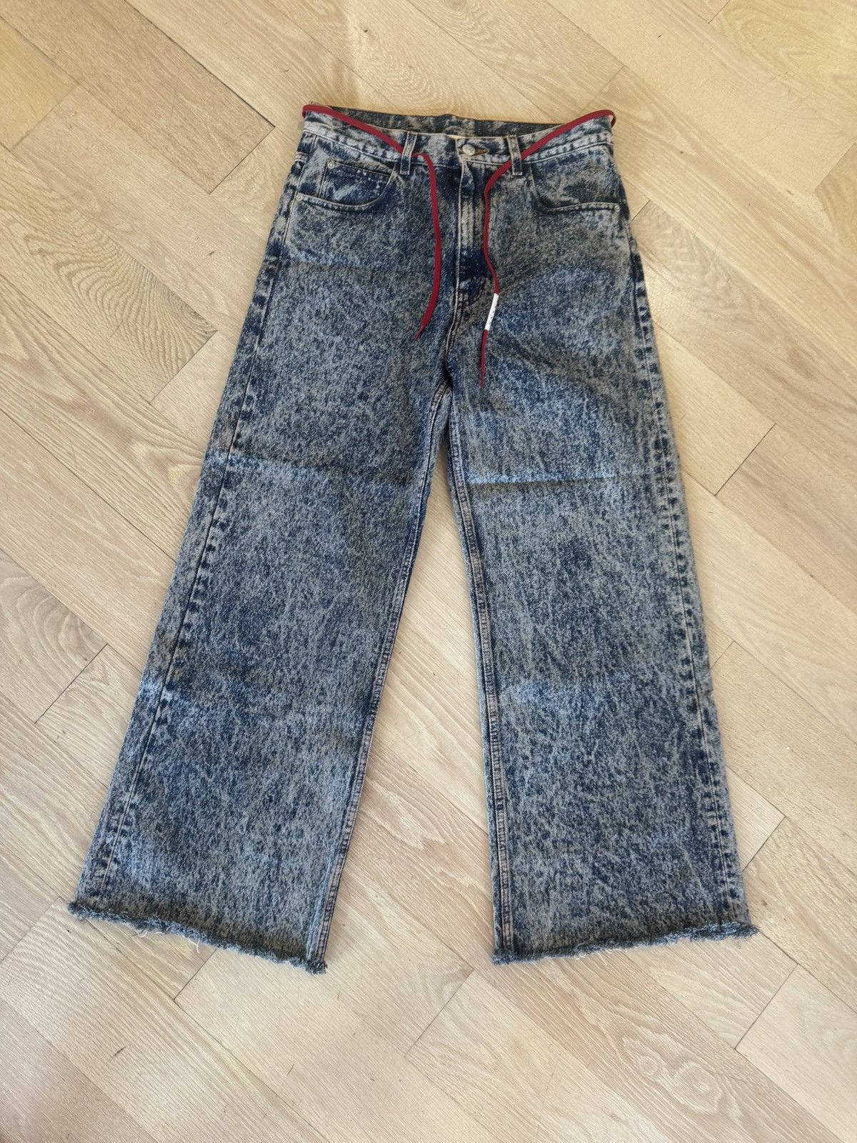 Marni Marni Flaired Marble Dyed Frayed Jeans Size US 31 - 1 Thumbnail