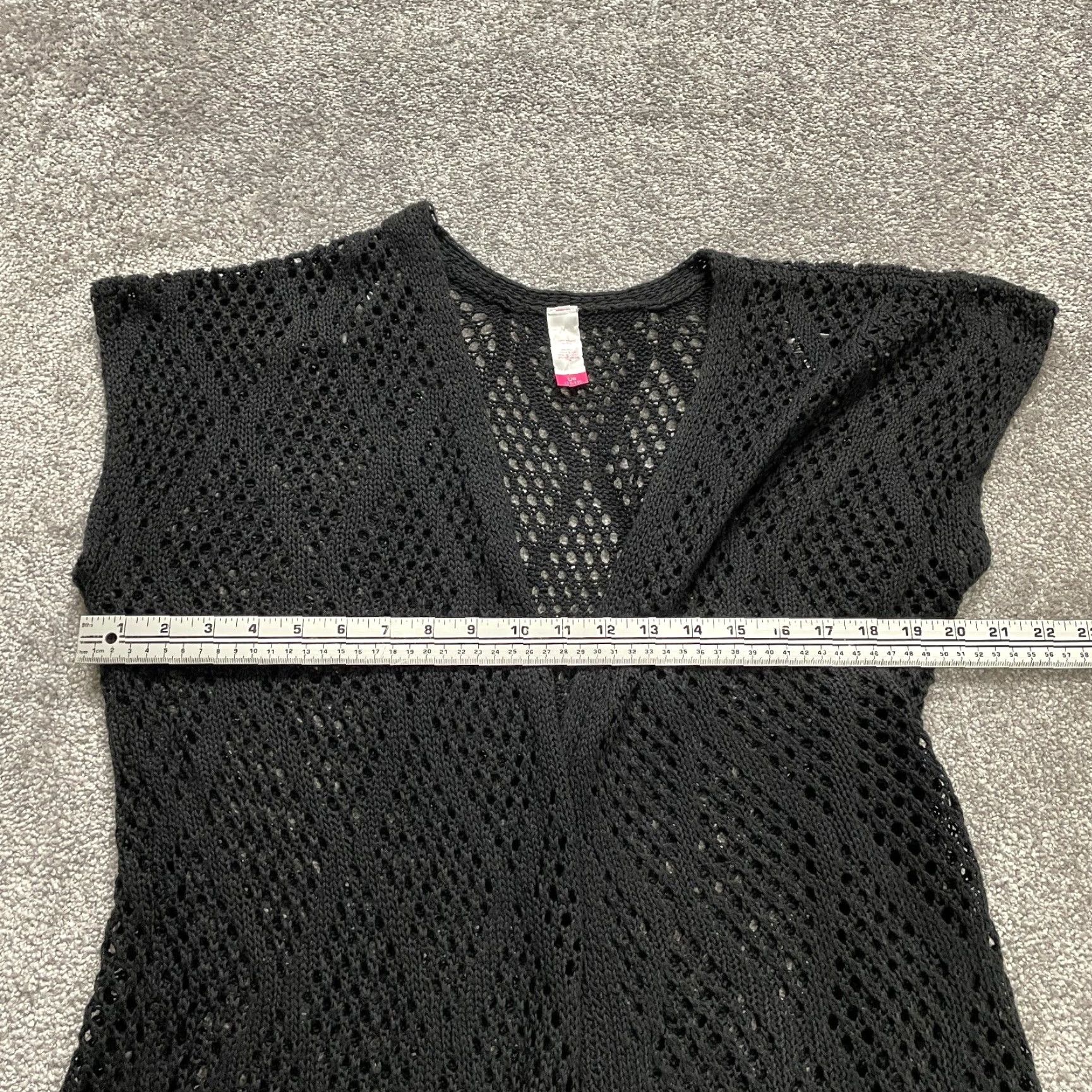 Vintage VINTAGE No Boundaries Women's Beach Cover Up Sleeveless Crochet Black Large Swimwear Size ONE SIZE - 6 Thumbnail