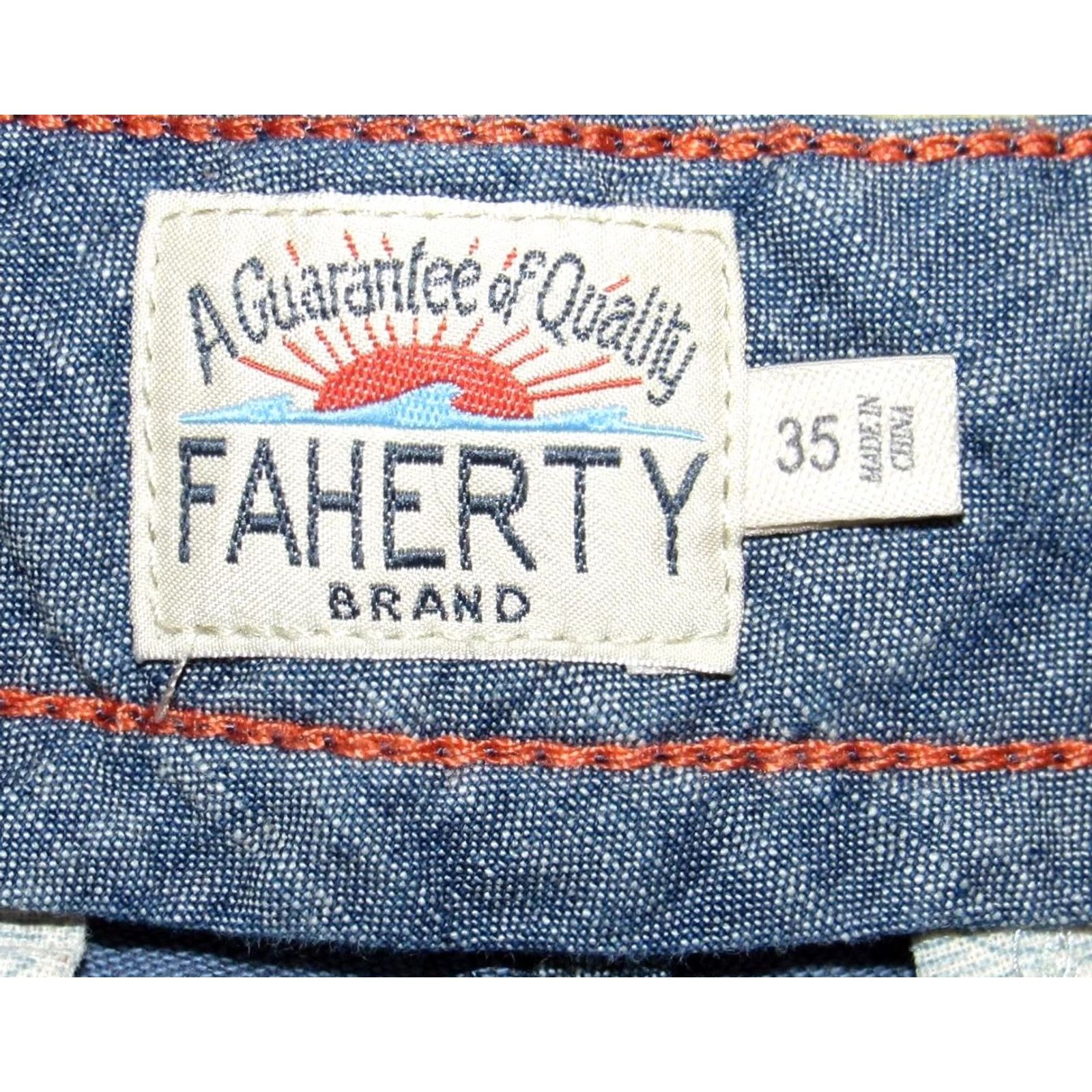Faherty FAHERTY Blue Linen Blend 7.5" Tradewinds Chino Shorts 35 Size US 35 - 4 Thumbnail