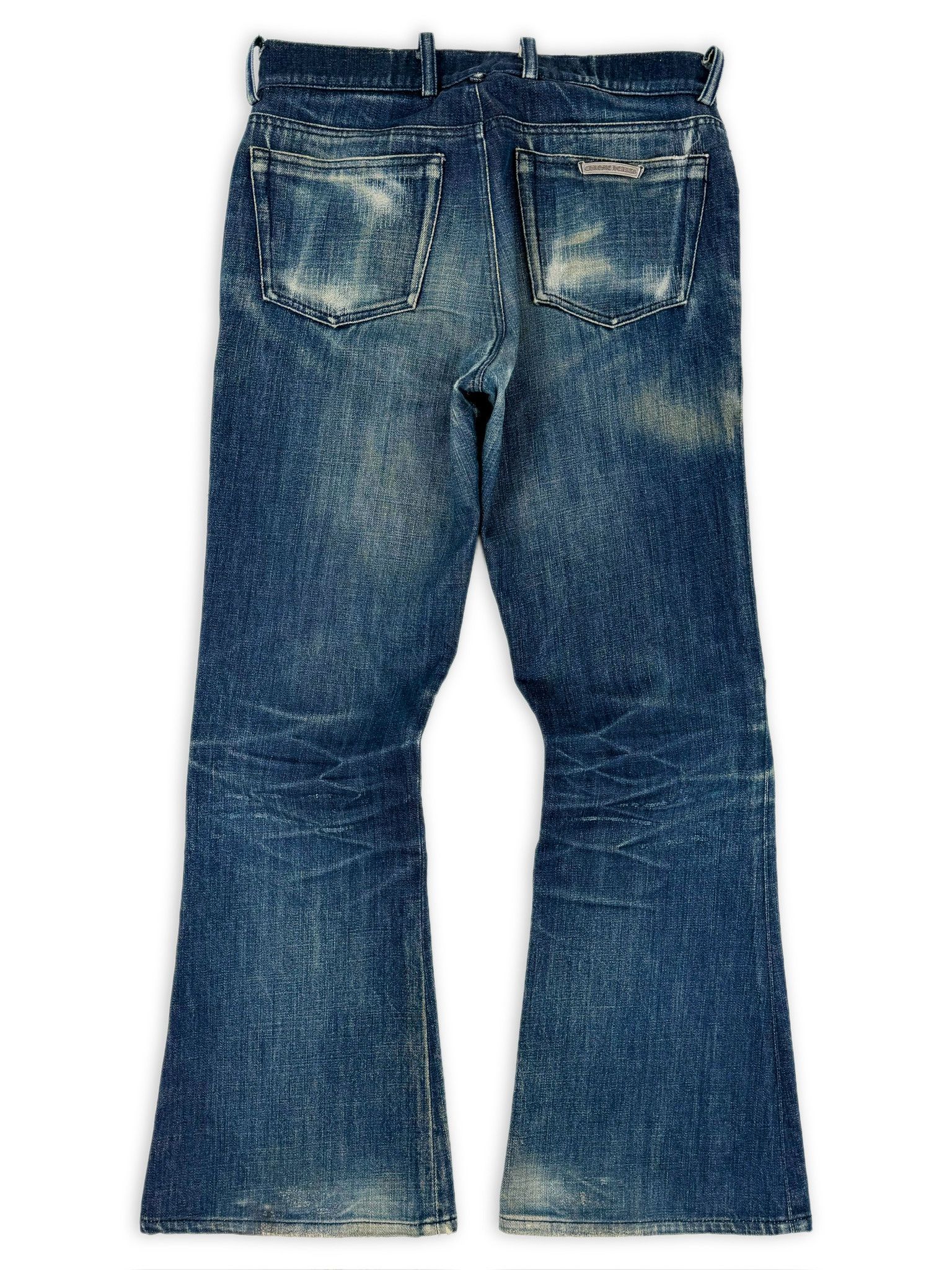 Chrome Hearts Chrome Hearts Flared Leg Blue Light Wash Fleur Knee .925 Silver Jeans Size US 30 / EU 46 - 4 Thumbnail