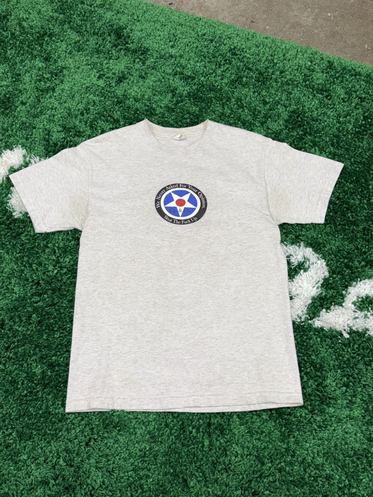 Fuck The Population FTP Never Asked For Your Opinion Grey Logo Star Tee Medium Size US M / EU 48-50 / 2 - 1 Thumbnail
