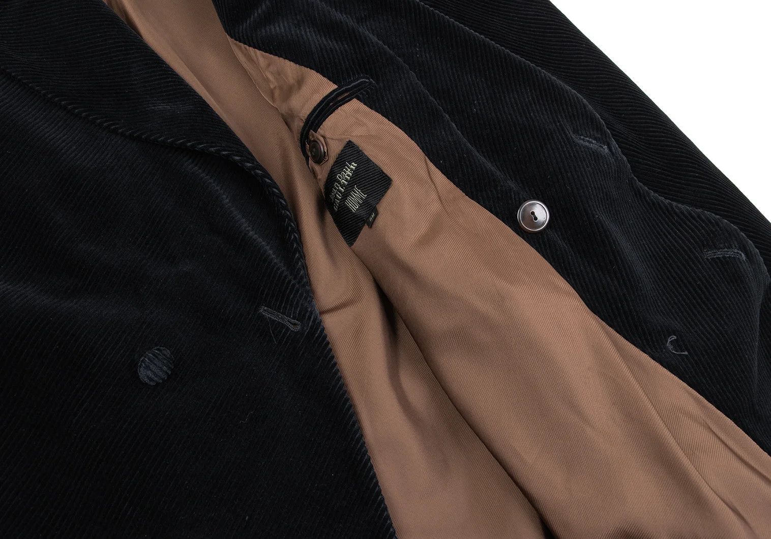 Jean Paul Gaultier Cotton Corduroy Peak Lapel Double Jacket in Black Size 50 Size US M / EU 48-50 / 2 - 13 Thumbnail
