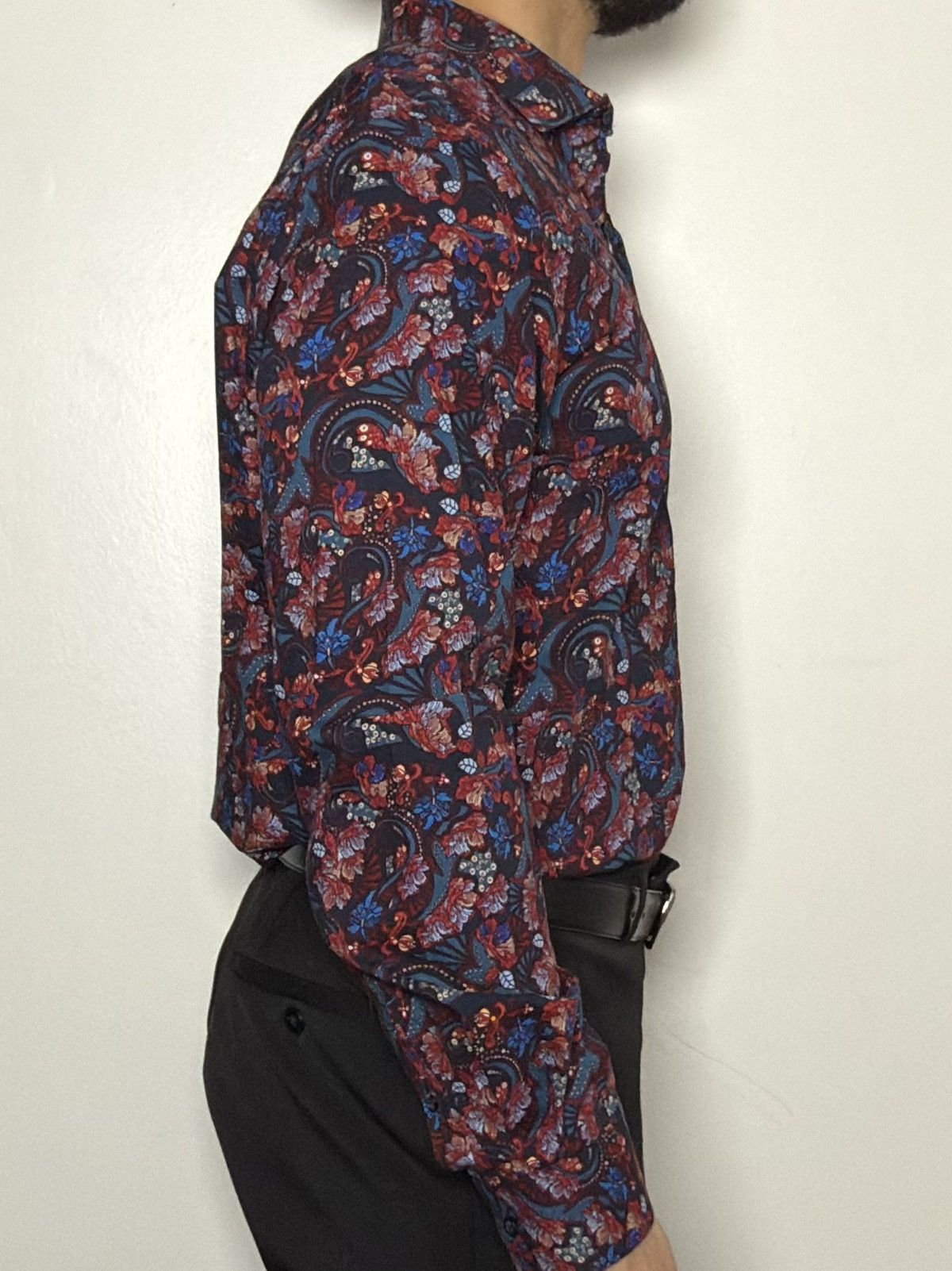 Denim & Flower Denim & Flower Ricky Singh Men’s Paisley Floral Button-Down Size US M / EU 48-50 / 2 - 2 Thumbnail