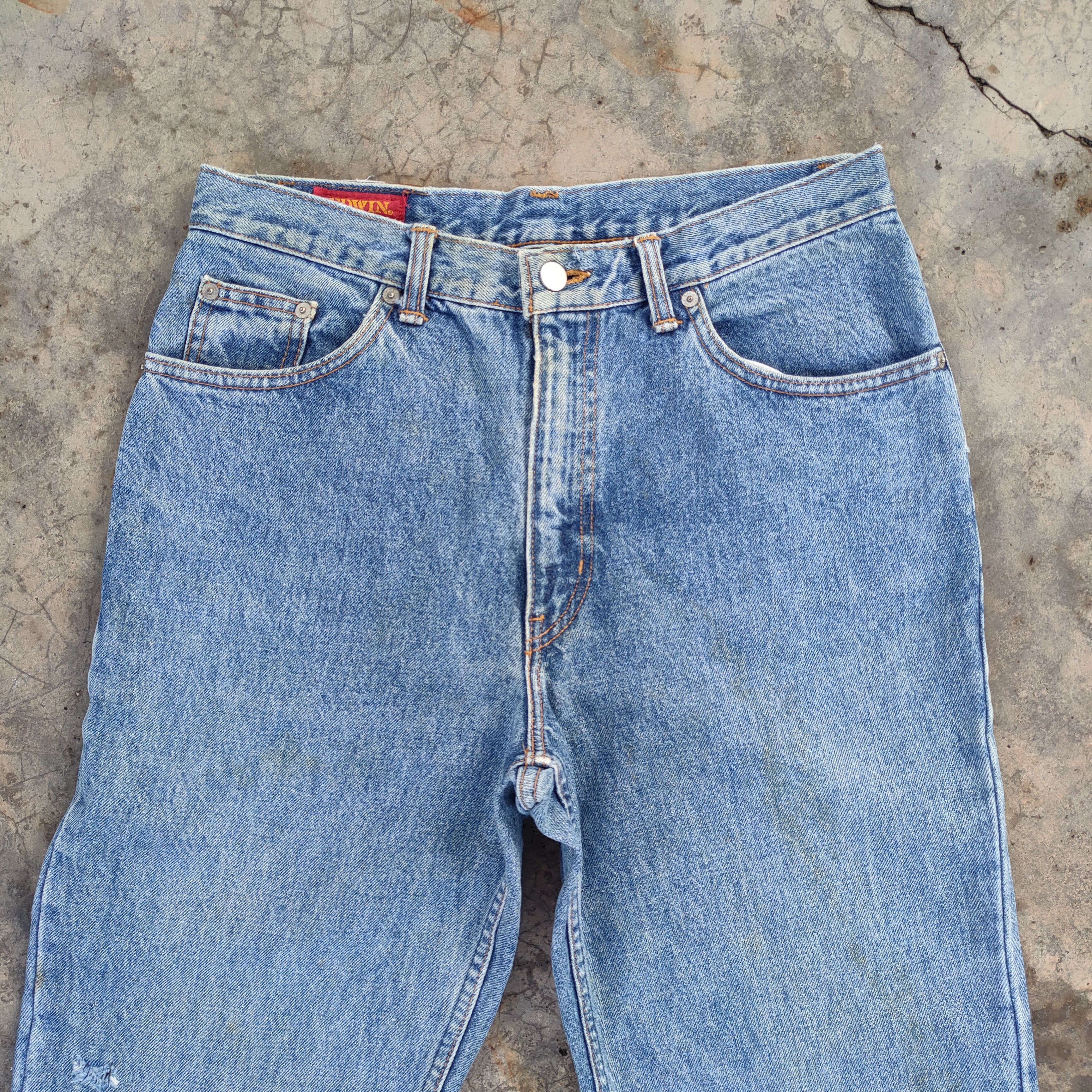 Edwin VINTAGE EDWIN MADE IN USA FADED JEANS DENIM PANTS Size US 32 / EU 48 - 4 Thumbnail