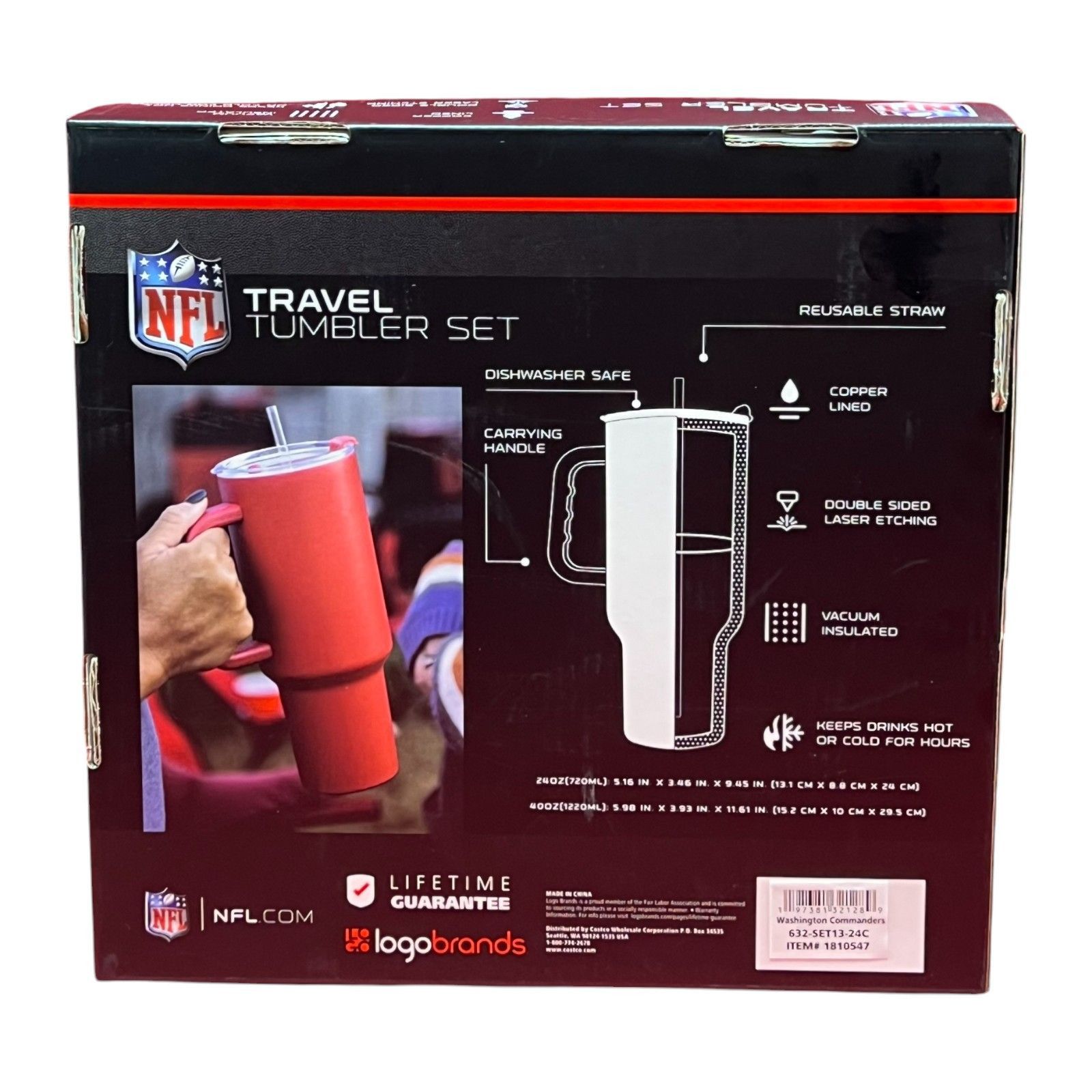 Other NFL - Logo Brands - Travel Tumblers Set (2 Pk) - 24oz (720 m Size ONE SIZE - 2 Thumbnail