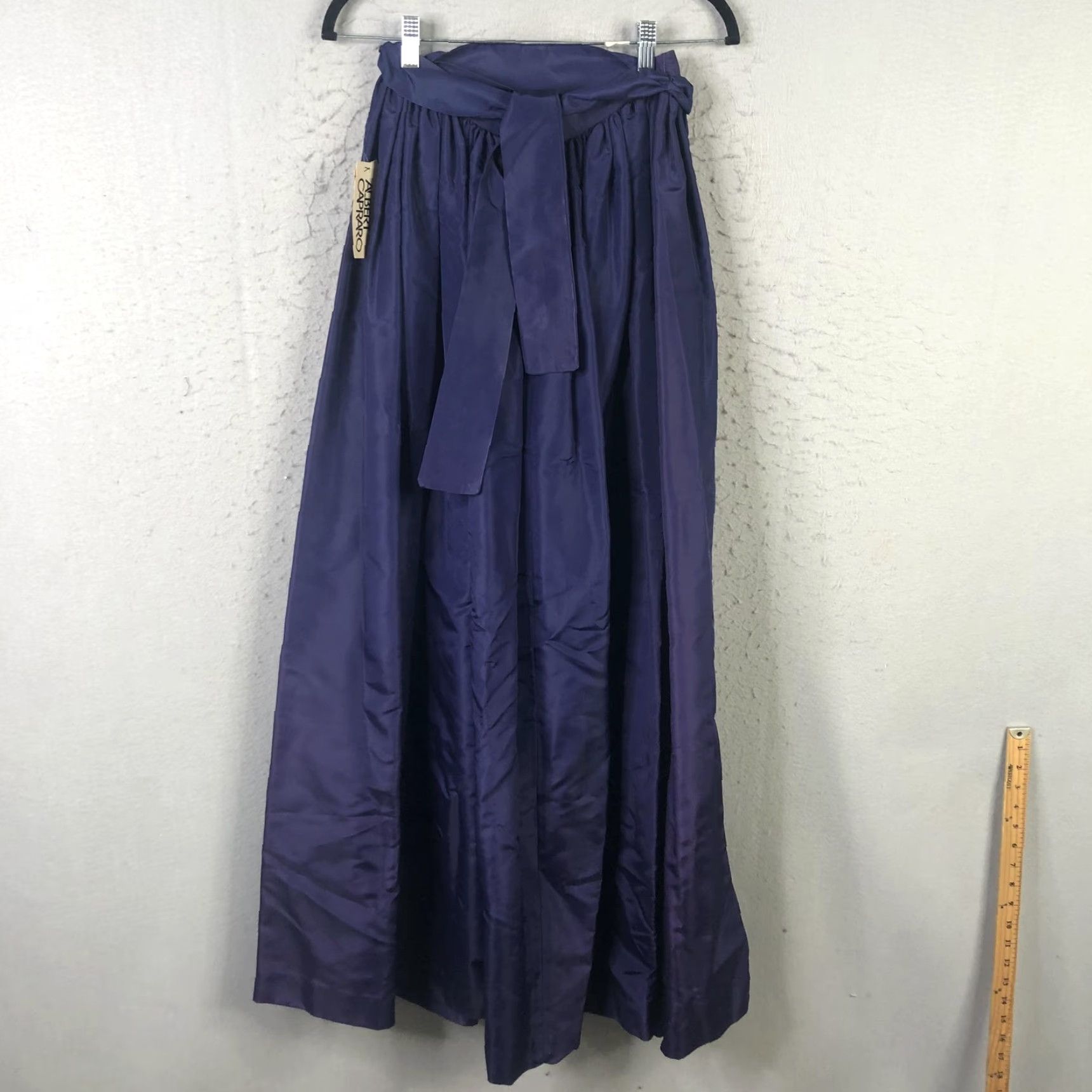 Vintage VINTAGE Albert Capraro Skirt Womens 10 Purple Maxi Belted Evening Formal 70s Size 32" / US 10 / IT 46 - 2 Thumbnail