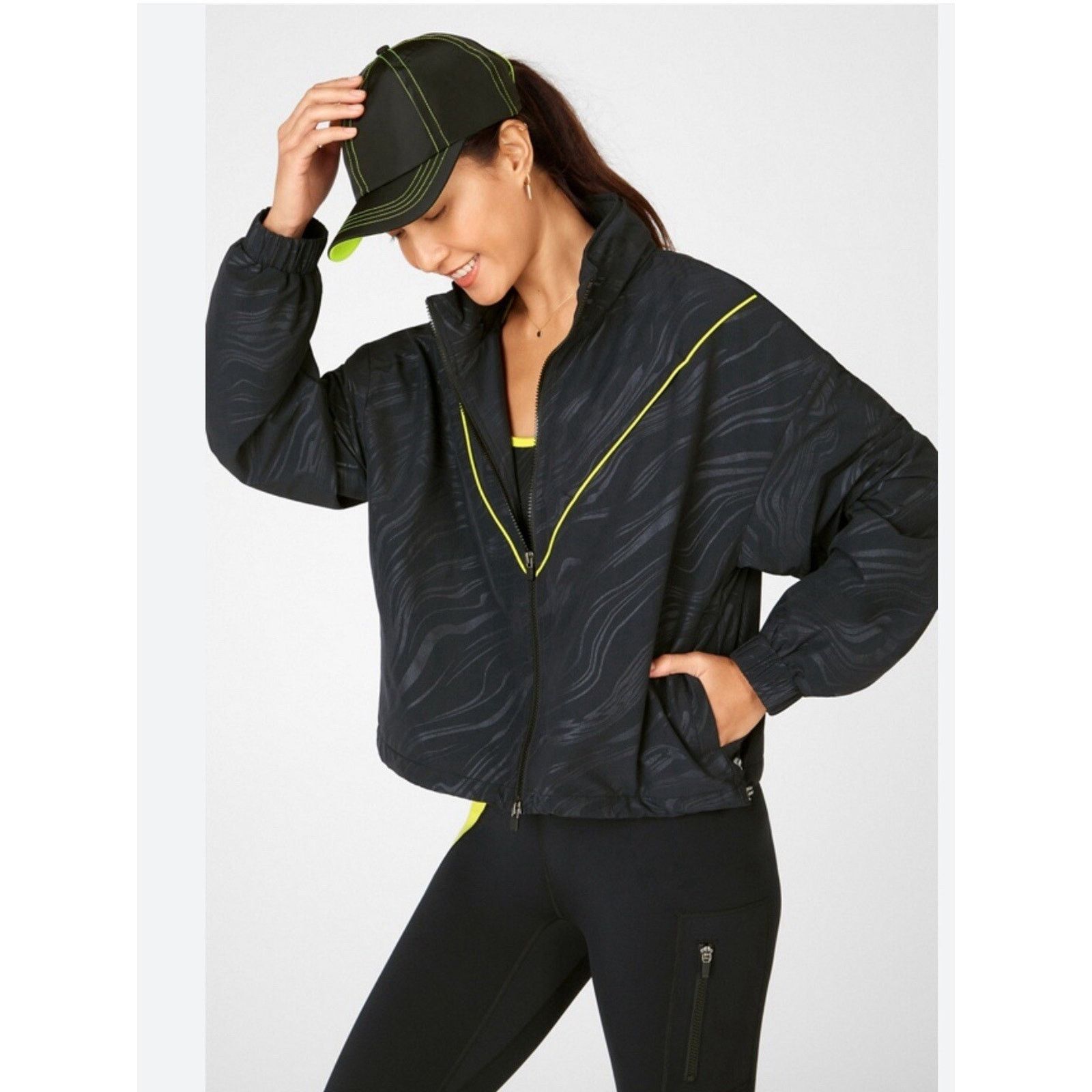 Fabletics‎ Women Liza Cropped Jacket Black Size M A000634