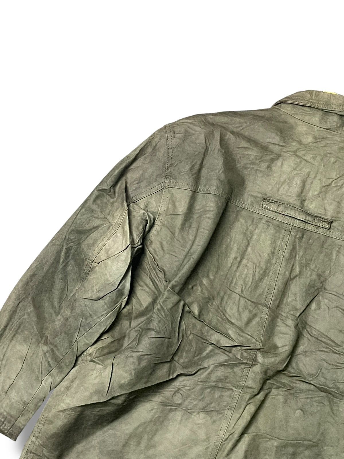 Vintage New Yorker Brand Wax Leather Jacket (64) Size US M / EU 48-50 / 2 - 10 Thumbnail