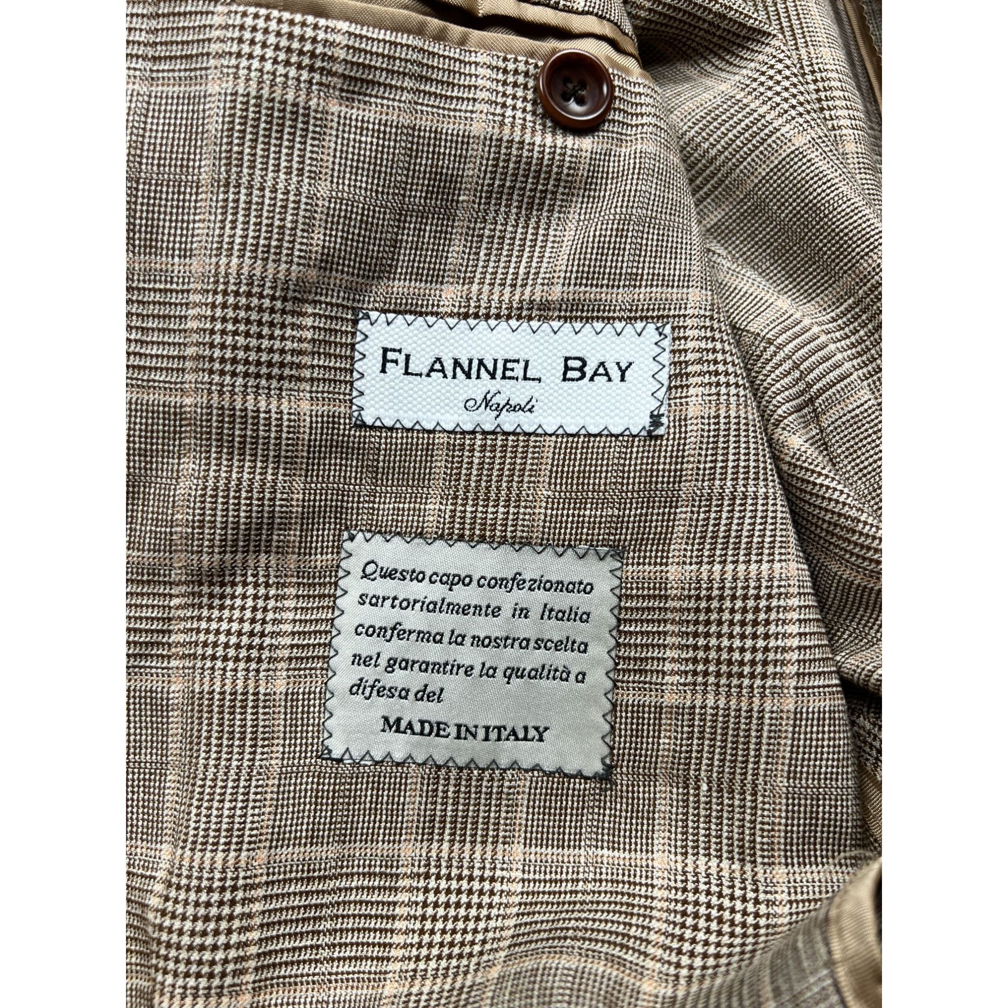 Loro Piana Flannel Bay Napoli Ing Loro Piana Linen Blend Blazer (Y0880) Size 40R - 8 Thumbnail