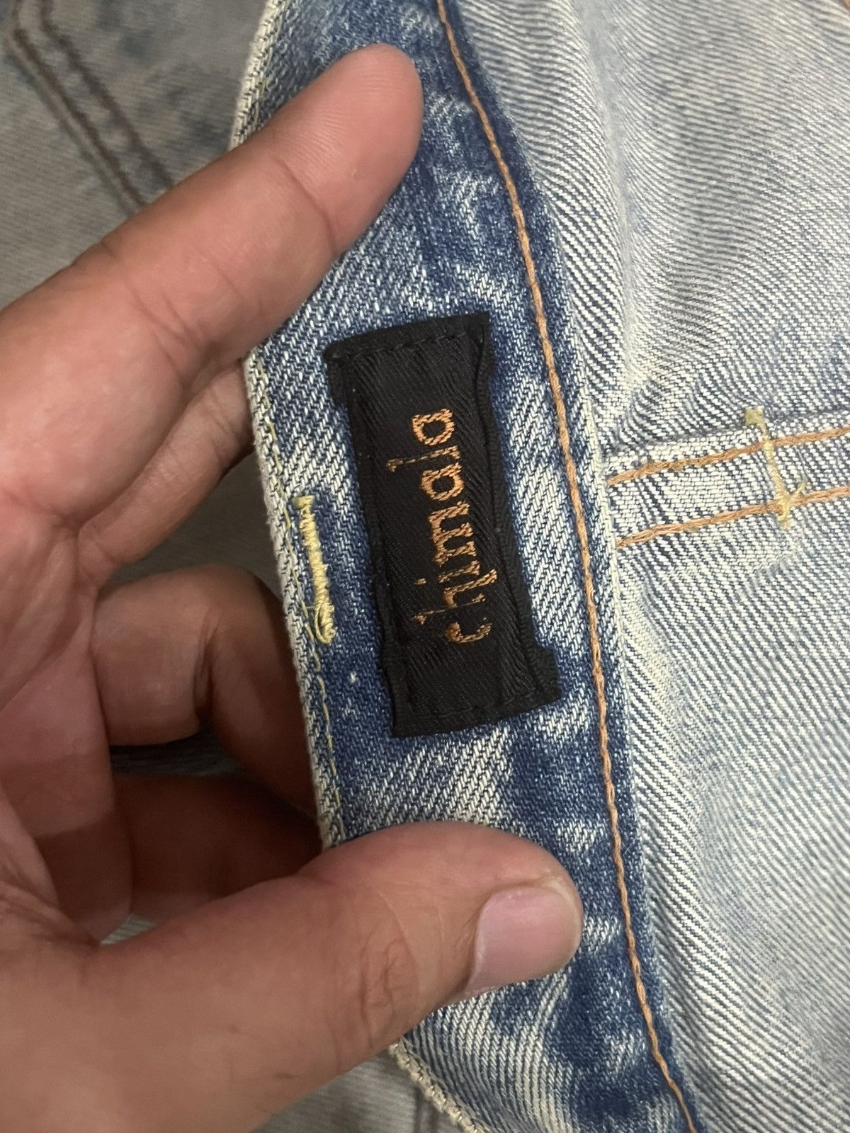Chimala Japanese Brand Chimala Blue Washed Distressed Selvedge Jeans Size US 29 - 20 Thumbnail