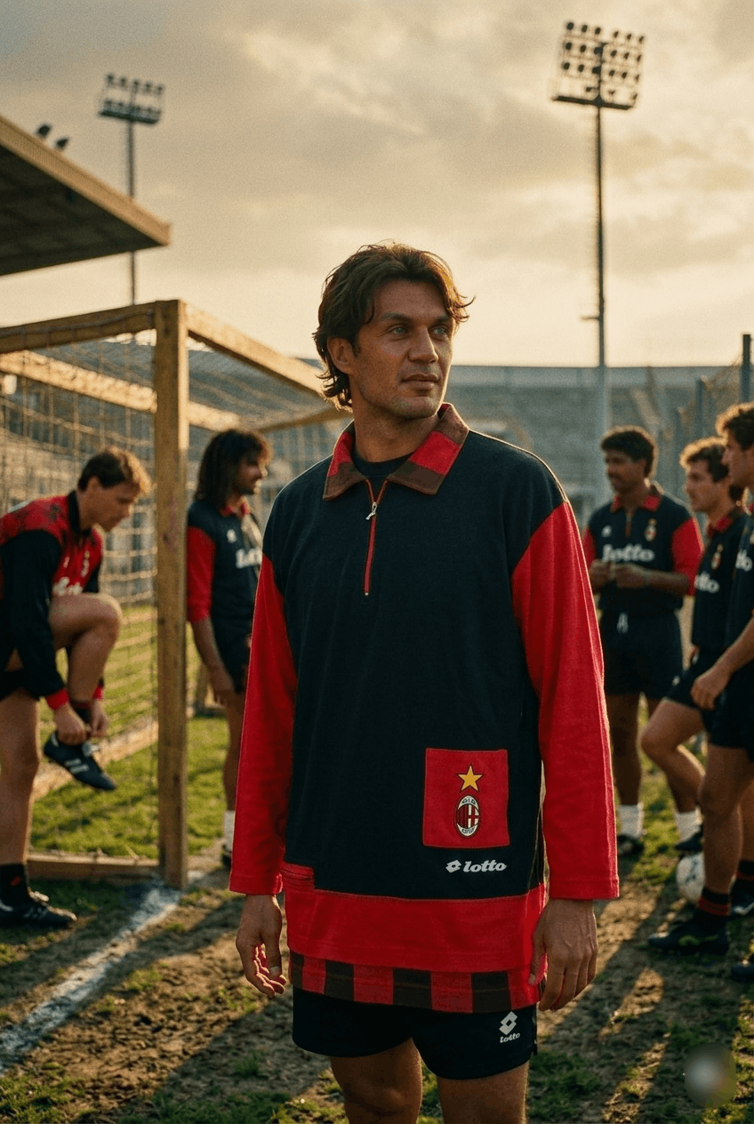 Lotto Sport Rare Vintage 90s Lotto x AC Milan Half-Zip Sweatshirt Size US L / EU 52-54 / 3 - 1 Thumbnail