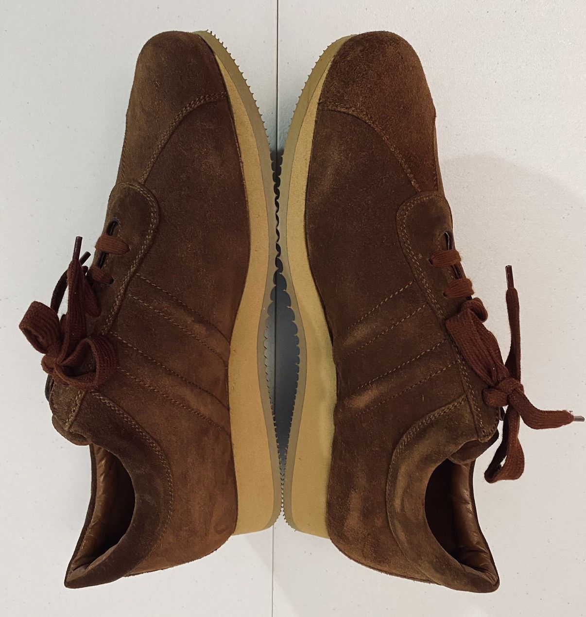 Malo Malo 🇮🇹 Brown French Calfskin Suede Voyager Sneakers 11 NEW Size US 11 / EU 44 - 6 Thumbnail