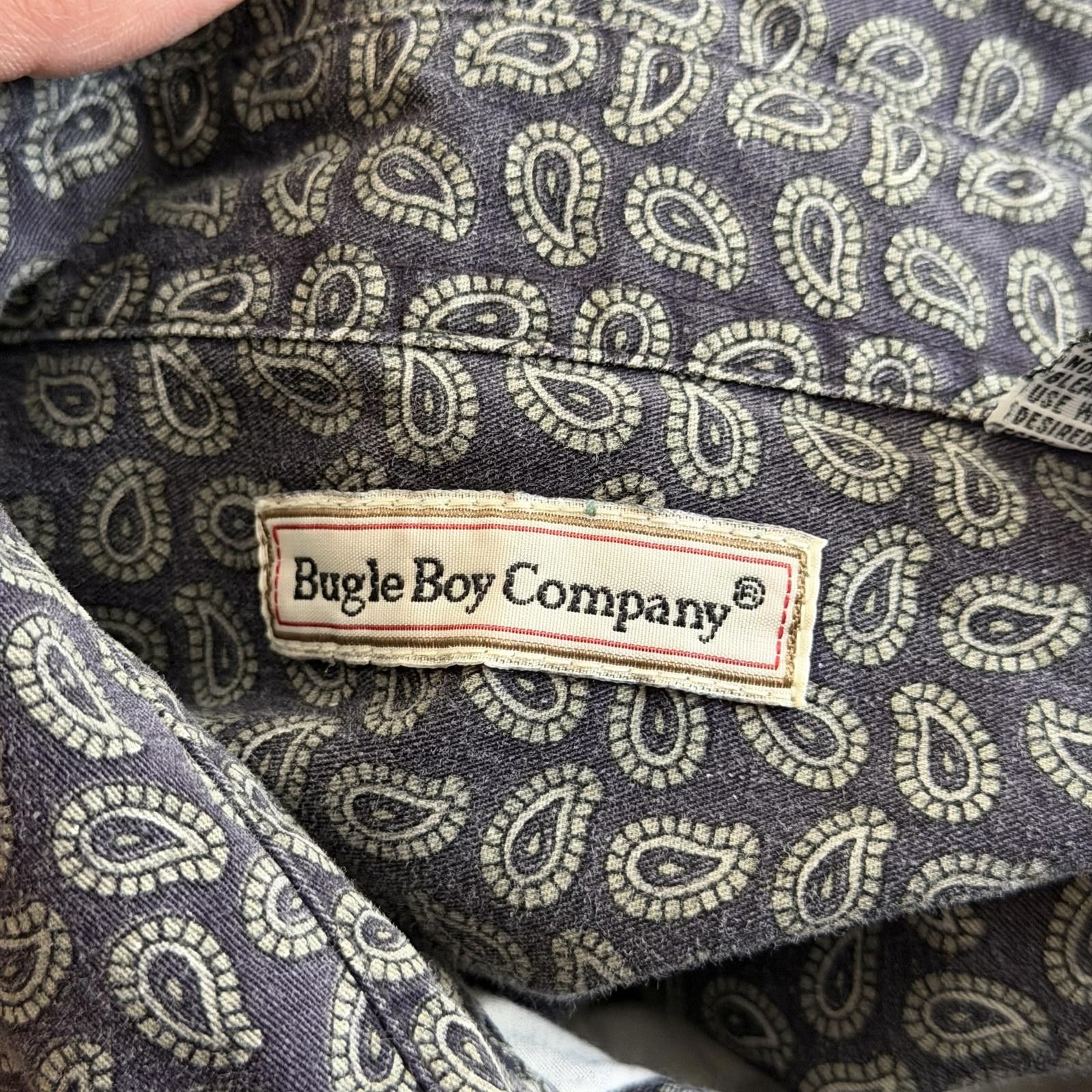 Bugle Boy Vintage 90s Bugle Boy Paisley Purple Shirt Size US L / EU 52-54 / 3 - 3 Thumbnail