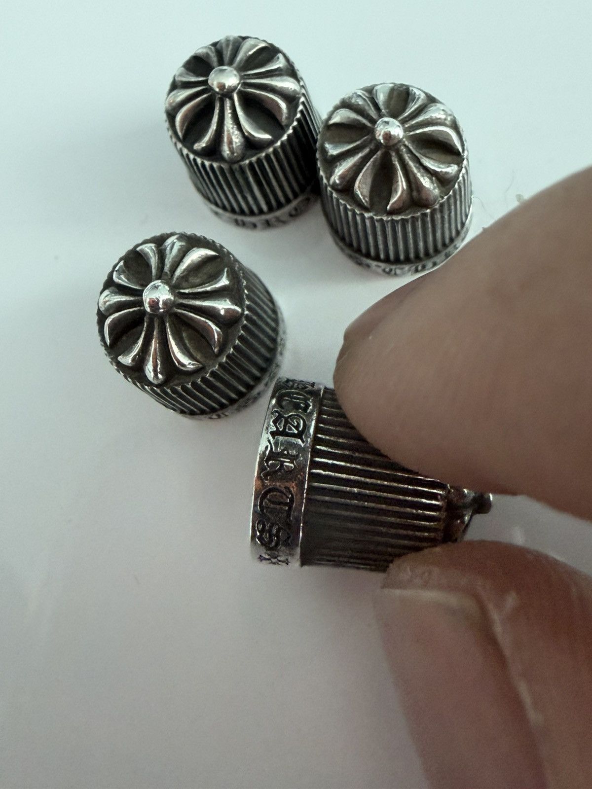 Chrome Hearts Chrome Heart Tire Caps set of 4 Size ONE SIZE - 8 Thumbnail