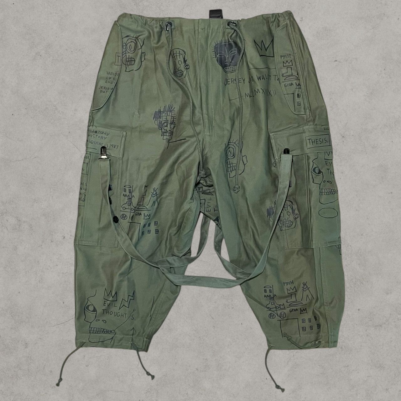 Junya Watanabe AW22 Junya Watanabe x Basquiat Cargo Cropped Pants Sz M Size US 32 / EU 48 - 1 Thumbnail