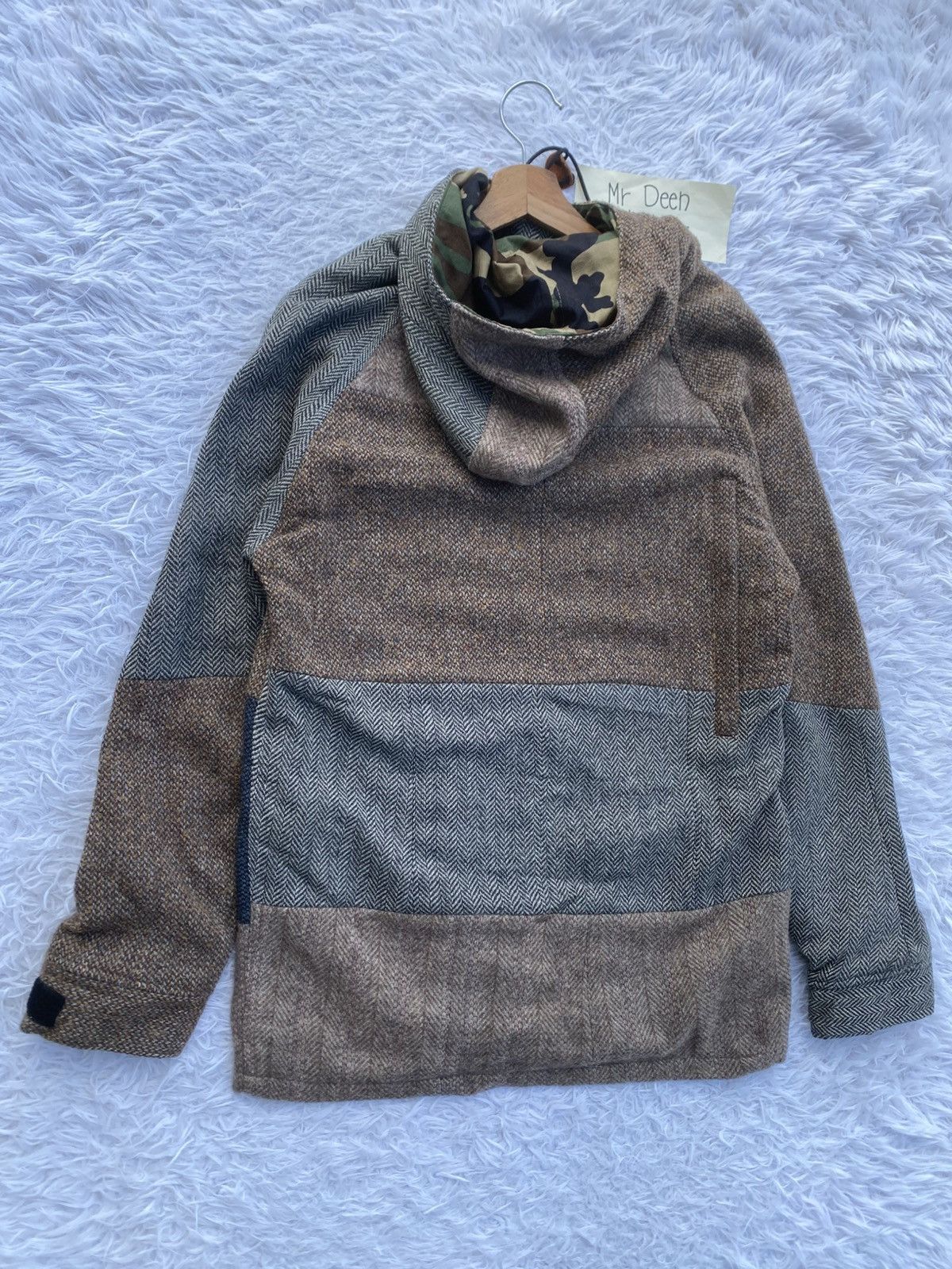 Harris Tweed Rare 1998 Vintage Harris Tweed multitone wool hoodie jacket Size US M / EU 48-50 / 2 - 19 Thumbnail