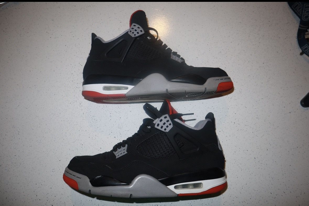 Jordan Brand × Nike Jordan Retro 4 Bred Size US 10.5 / EU 43-44 - 10 Thumbnail