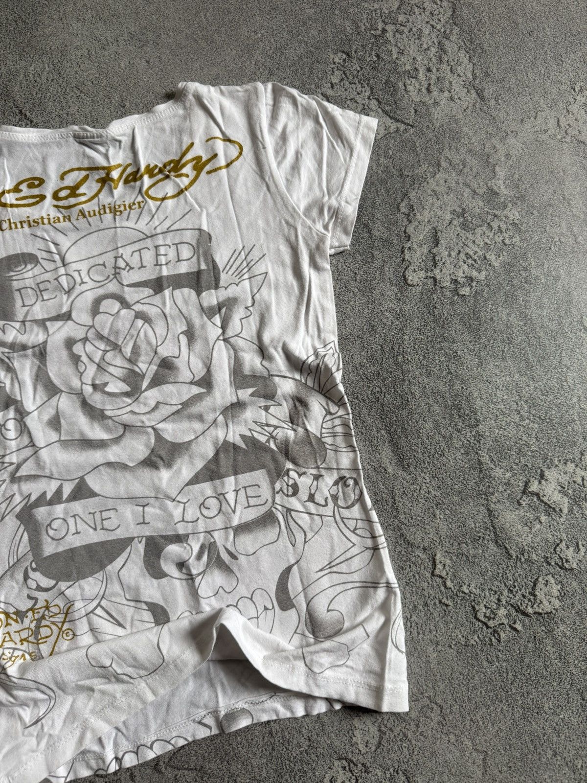 Ed Hardy Ed Hardy big logo rose 🌹 avantgarde y2k tee tshirt Size S / US 4 / IT 40 - 12 Thumbnail