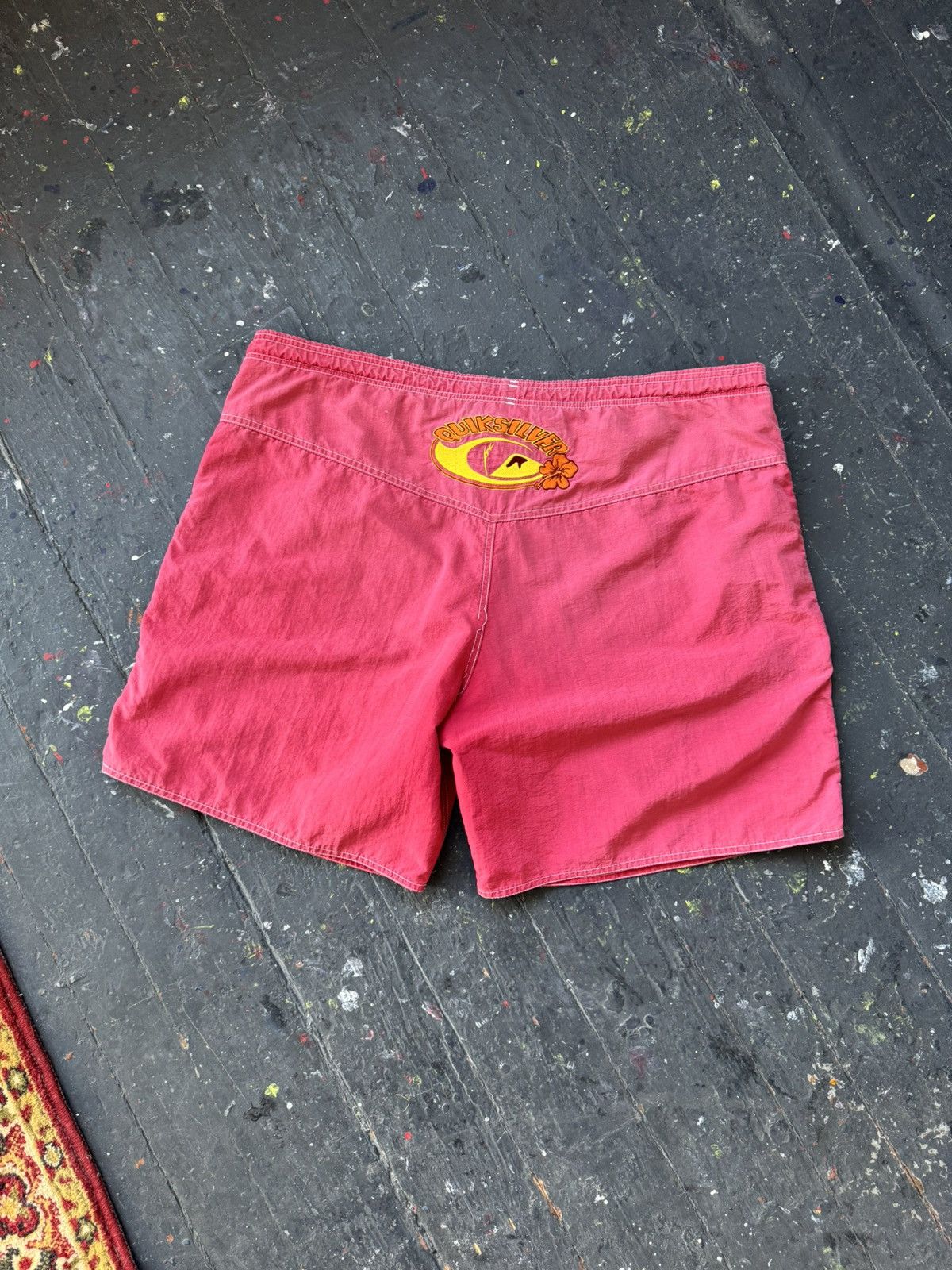 Quiksilver Vintage Quiksilver Board Shorts Surf Swim Trunks Faded Red Size US 36 / EU 52 - 3 Thumbnail