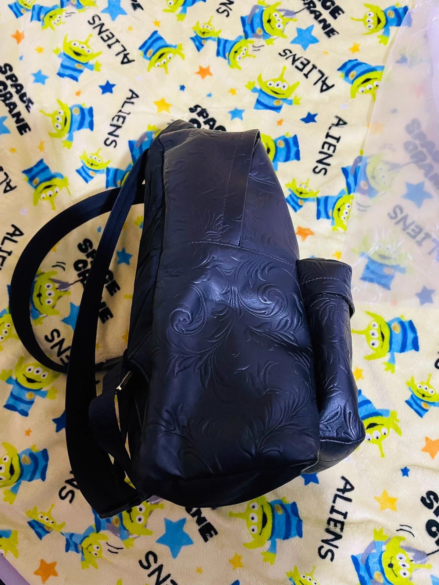 Versace Versace Classic Baroque Embossed Leather Backpack Size ONE SIZE - 5 Thumbnail