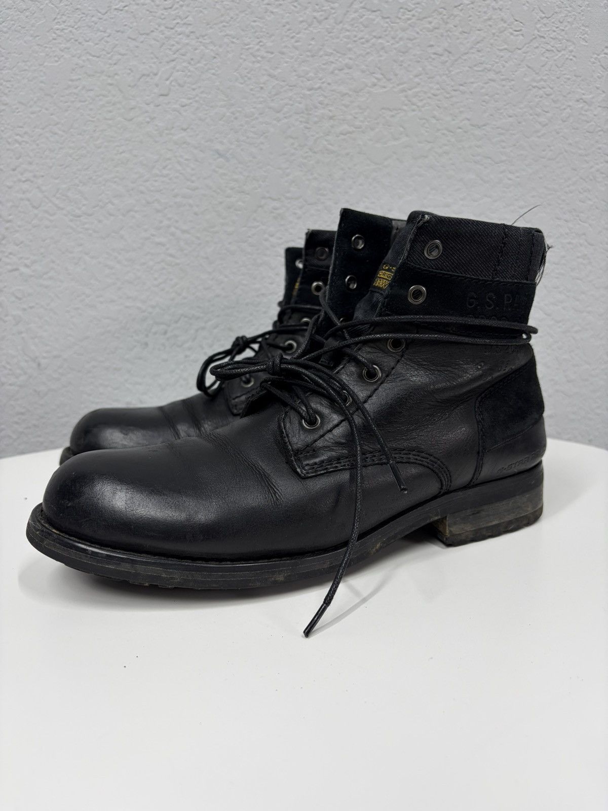Hedi Slimane Vintage 00s Guidi CCP Style Distressed Leather Biker Boots Size US 9 / EU 42 - 3 Thumbnail